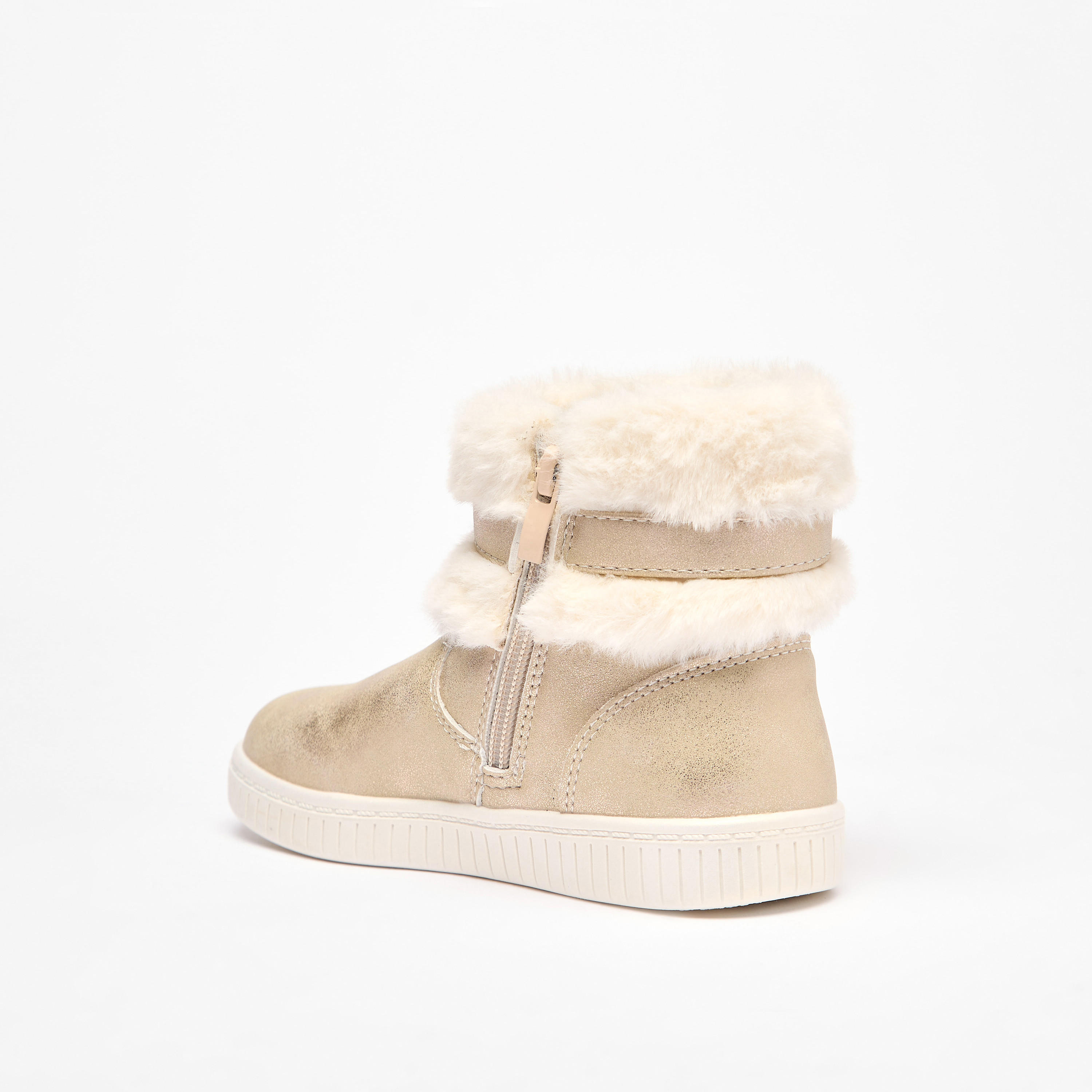 بوت فرو بتفاصيل فيونكة وسحاب إغلاق من فلورا بيلا-girls-shoes-boots-image-2