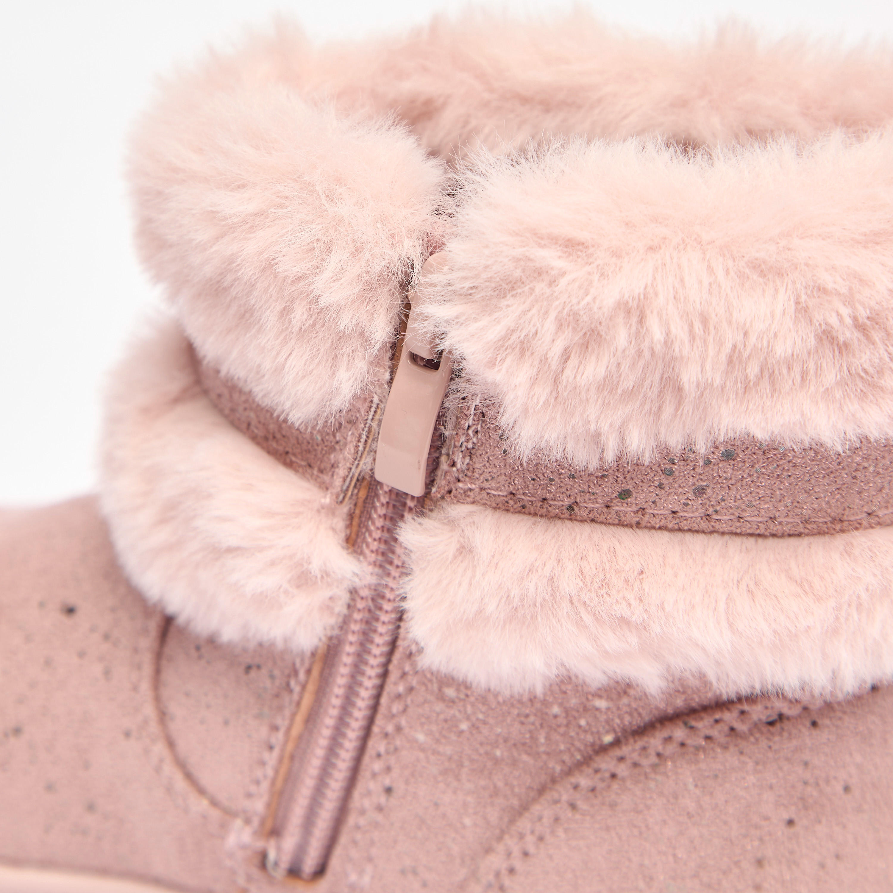 بوت فرو بتفاصيل فيونكة وسحاب إغلاق من فلورا بيلا-girls-shoes-boots-image-5