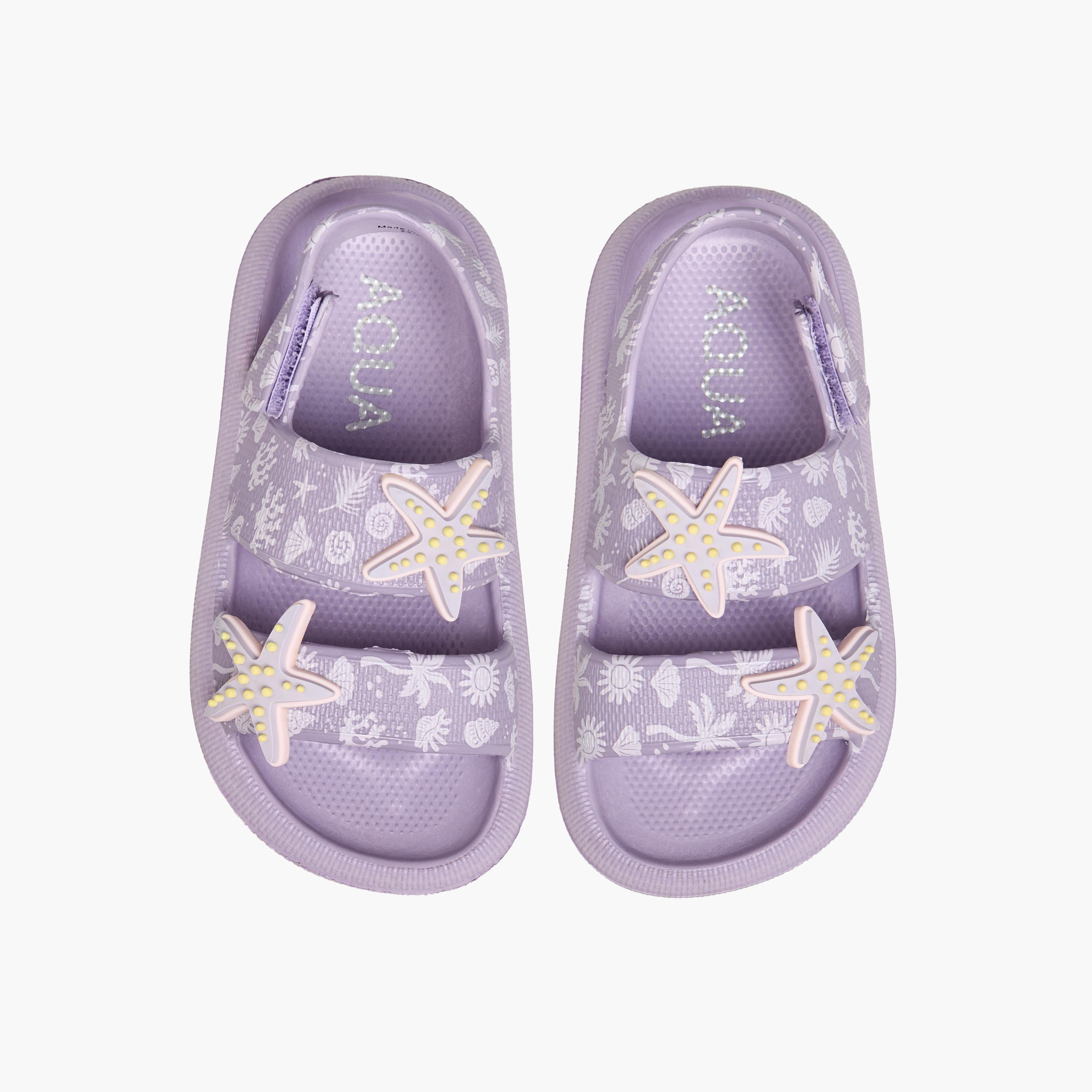 صندل كلوج بشريط إغلاق لاصق للبنات من أكوا-girls-shoes-flipflopsandslides-image-1