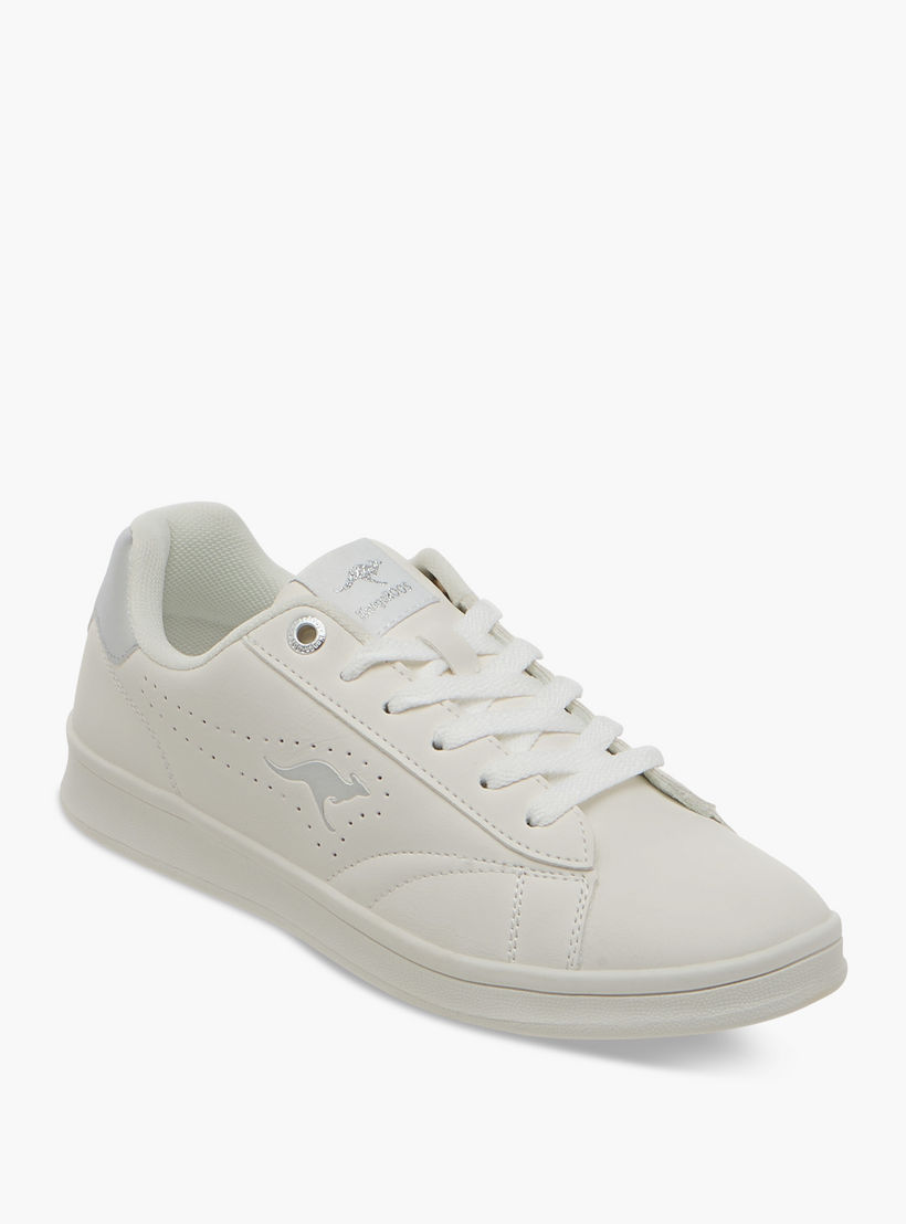 KangaROOS Women's Logo Detail Sneakers with Lace-Up Closure-women-shoes-sneakers-image-2