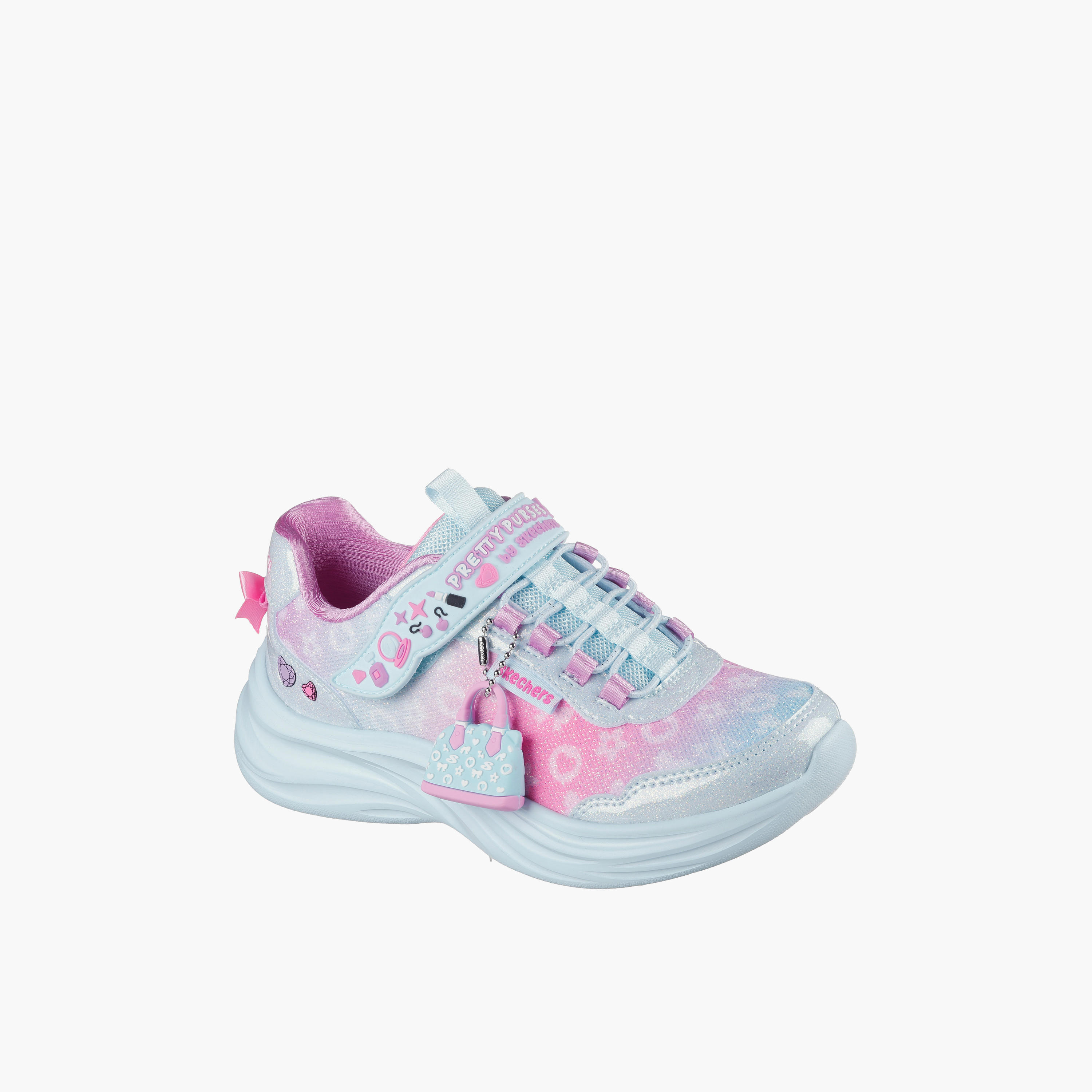 Skechers Girls POWER JAMS 2.0 Hook & Loop Sneakers - 302199L-AQMT-CP-girls-shoes-sneakers-image-1