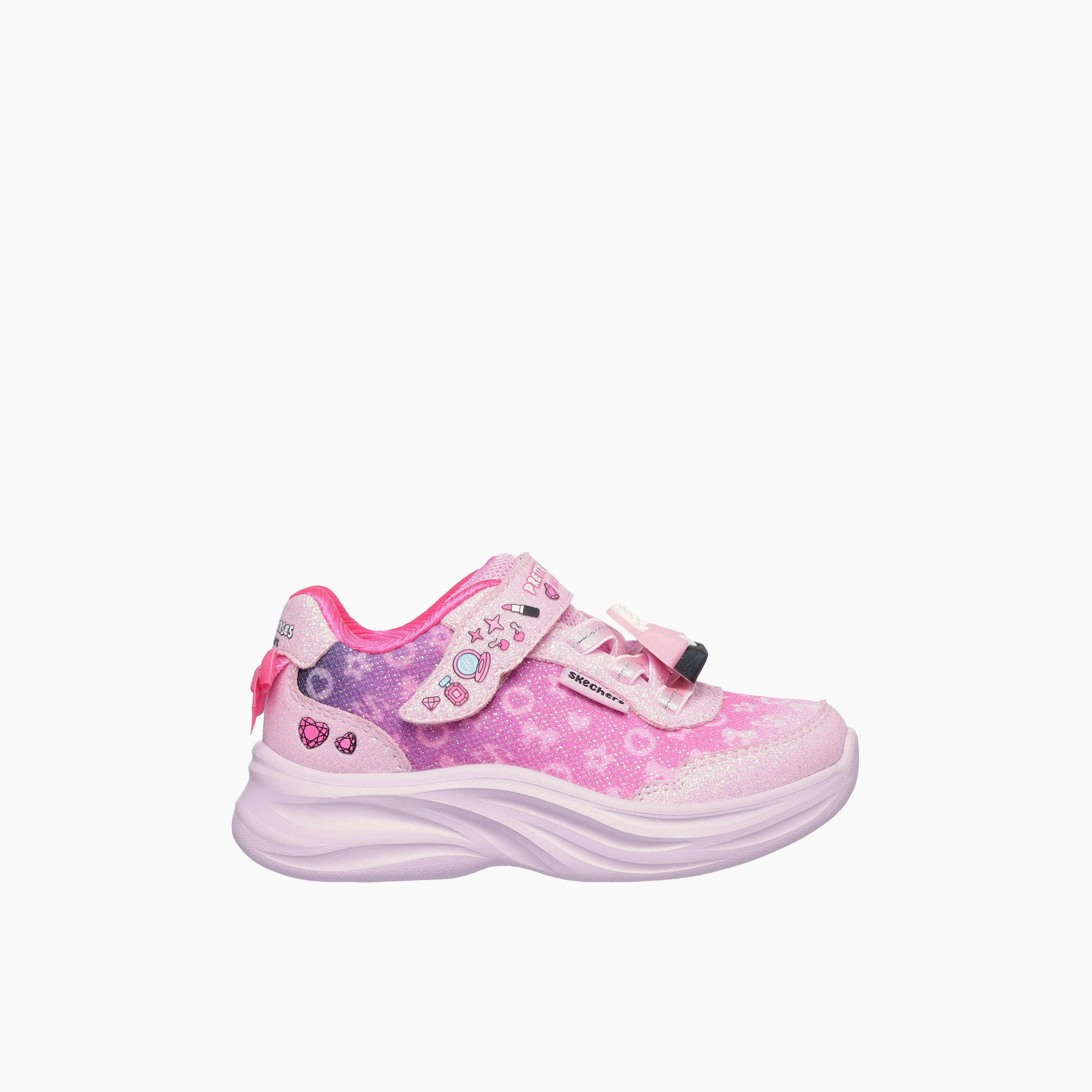 Skechers LJO Power Jams Sneakers with Hook & Loop Closure-baby-girls-shoes-closedshoes-image-2
