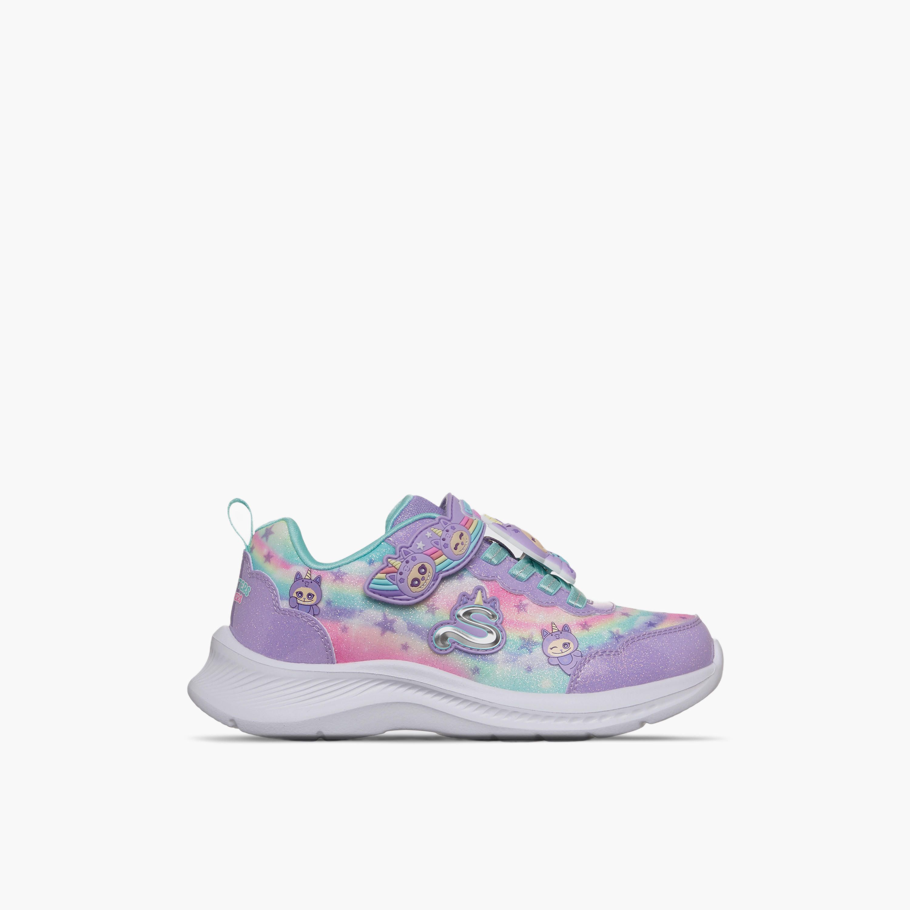 حذاء سنيكرز طول الكاحل بشريط إغلاق جامبسترز للفتيات من سكيتشرز-girls-shoes-sneakers-image-2