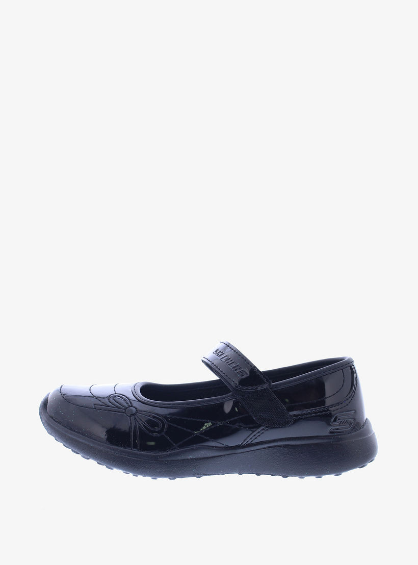 Skechers Girls' Textured Mary Jane Shoes with Hook and Loop Closure - MICROSTRIDES-girls-shoes-maryjanes-image-3