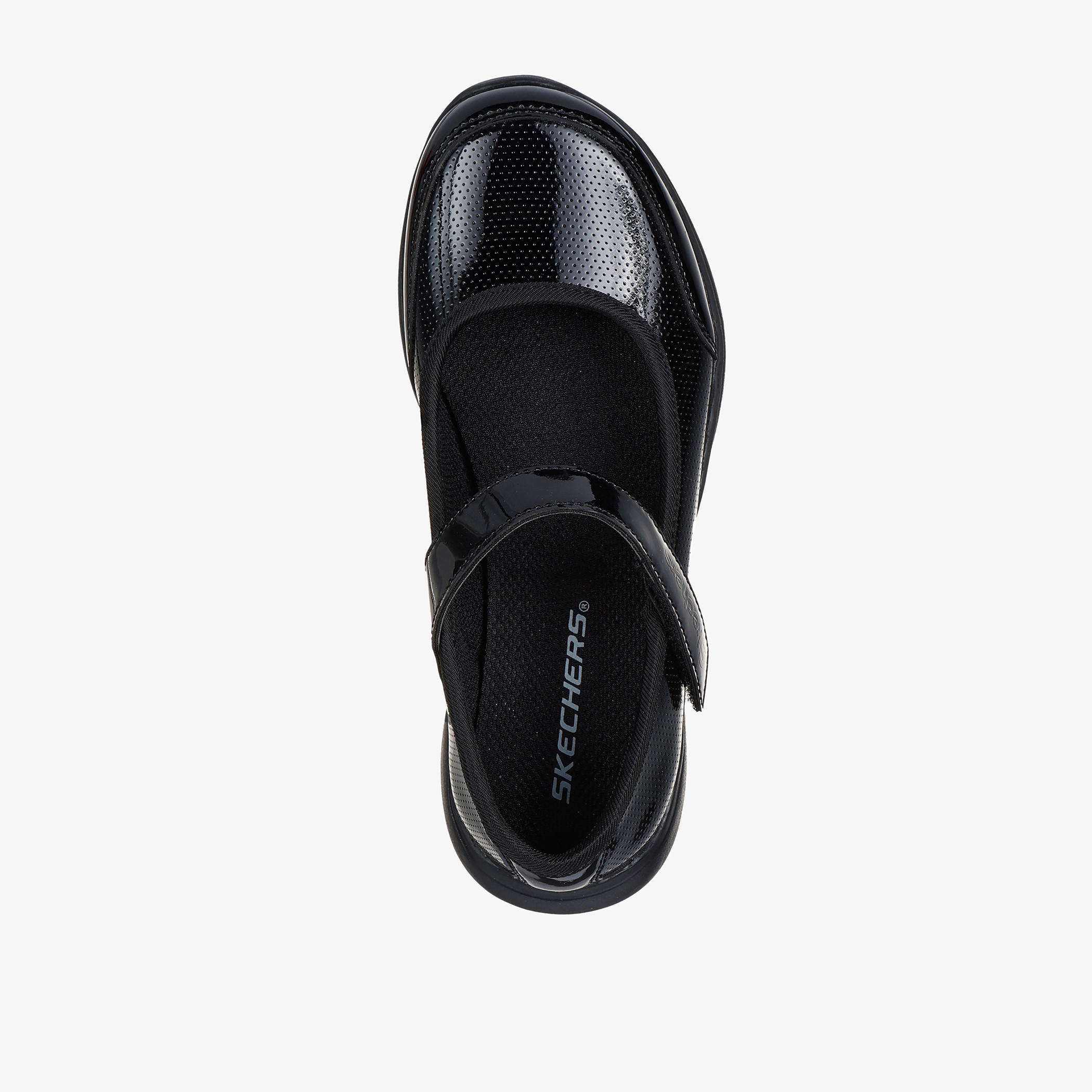 حذاء ماري جين بارز الملمس بشريط إغلاق لاصق للبنات من سكيتشرز - MICROSTRIDES-girls-shoes-maryjanes-image-3