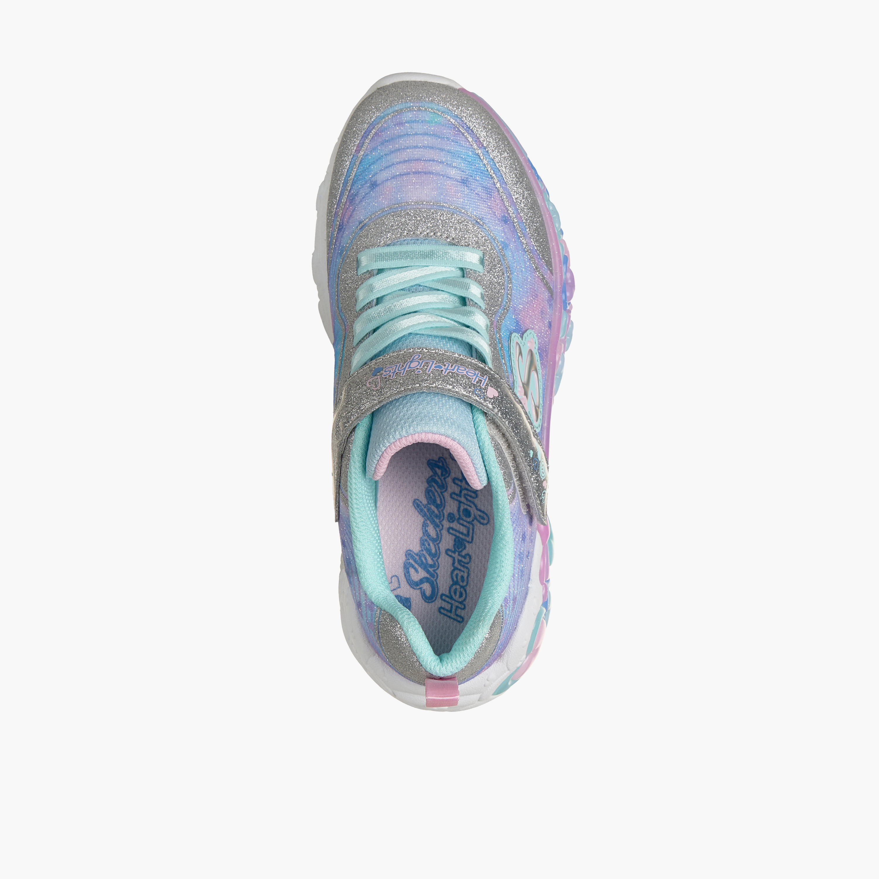 Skechers Girls ETERNAL HEART LIGHTS Hook & Loop Light-Up Ankle Sneakers-girls-shoes-sneakers-image-2