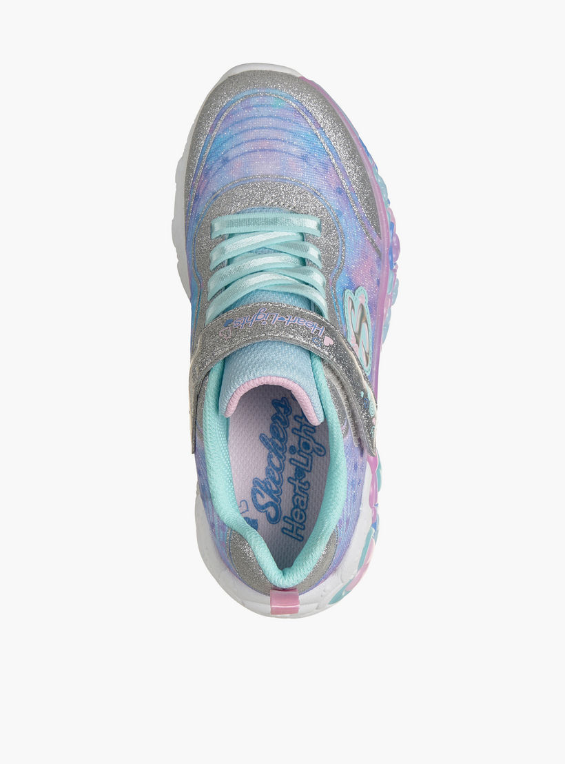 Skechers Girls ETERNAL HEART LIGHTS Hook & Loop Light-Up Ankle Sneakers-girls-shoes-sneakers-image-2