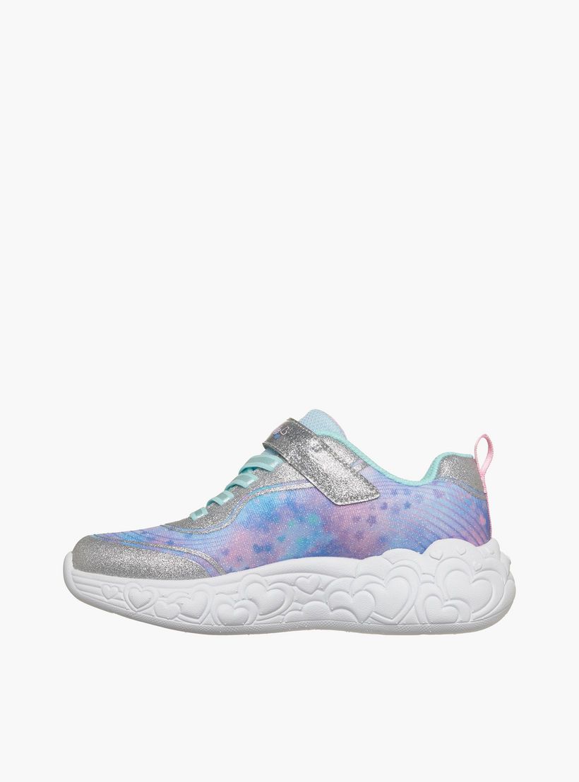 Skechers Girls ETERNAL HEART LIGHTS Hook & Loop Light-Up Ankle Sneakers-girls-shoes-sneakers-image-5