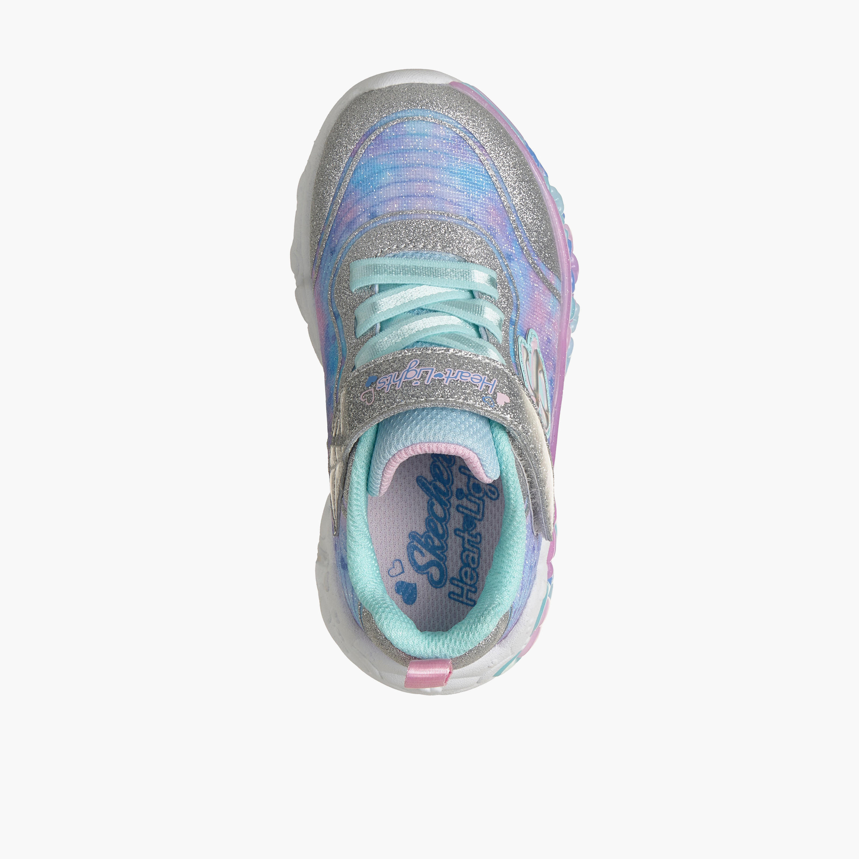 Skechers Girls ETERNAL HEART LIGHTS Hook & Loop Light-Up Ankle Sneakers-girls-shoes-sneakers-image-2