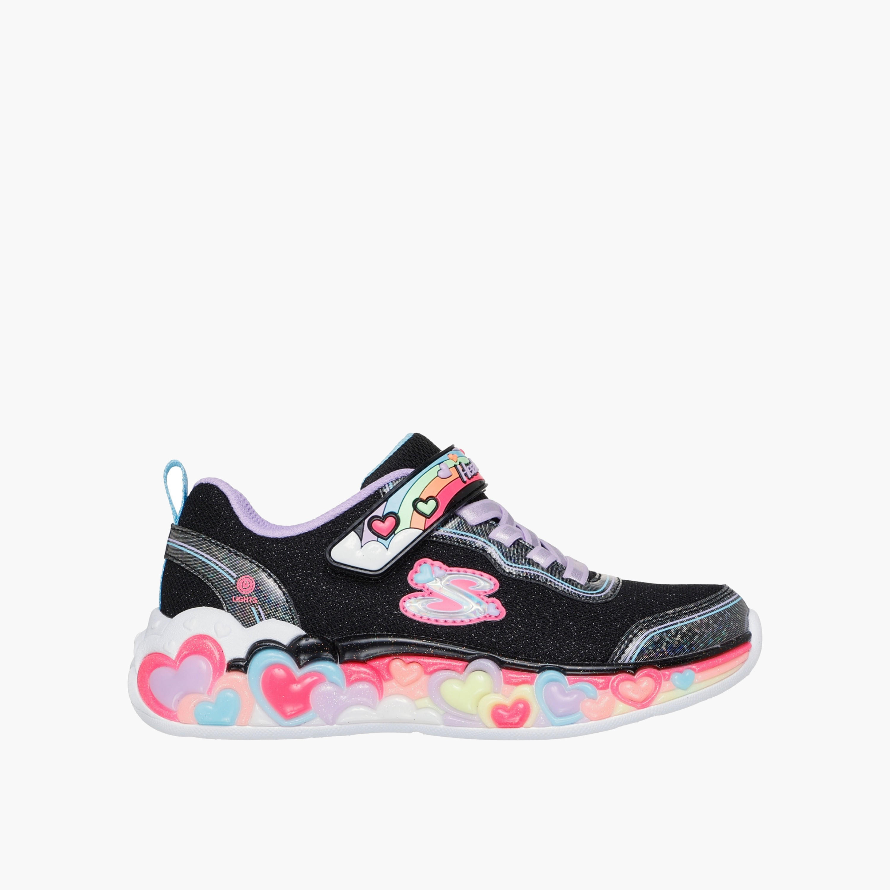 Skechers Girls ETERNAL HEART LIGHTS - UP Hook & Loop Sports Shoes-girls-shoes-sneakers-image-1