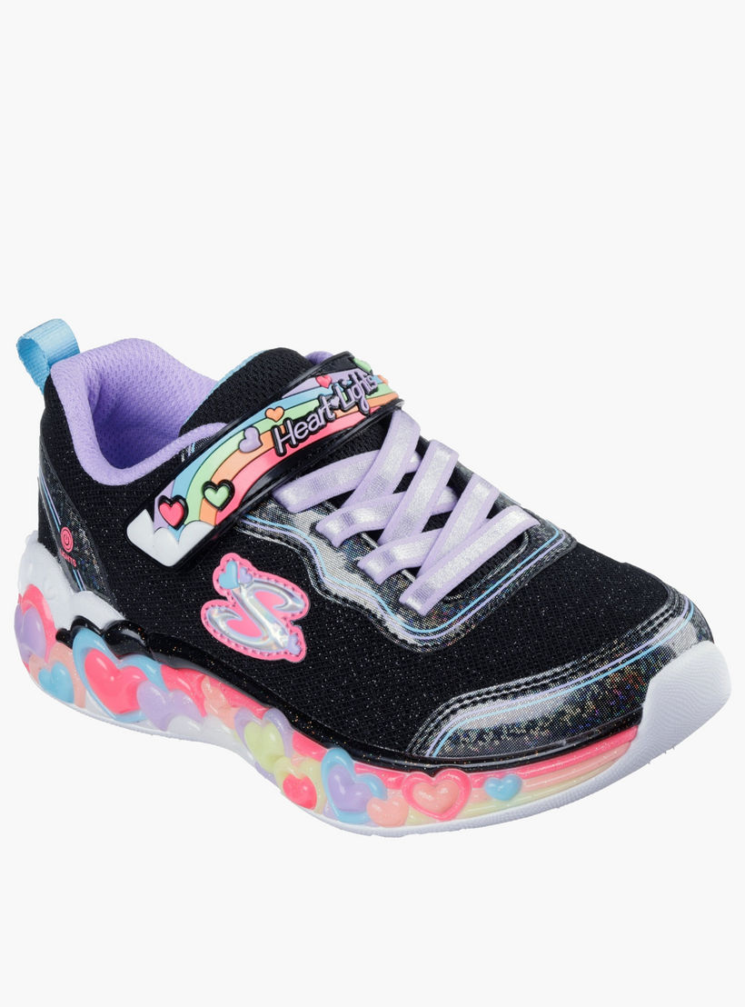 Skechers Girls ETERNAL HEART LIGHTS - UP Hook & Loop Sports Shoes-girls-shoes-sneakers-image-4