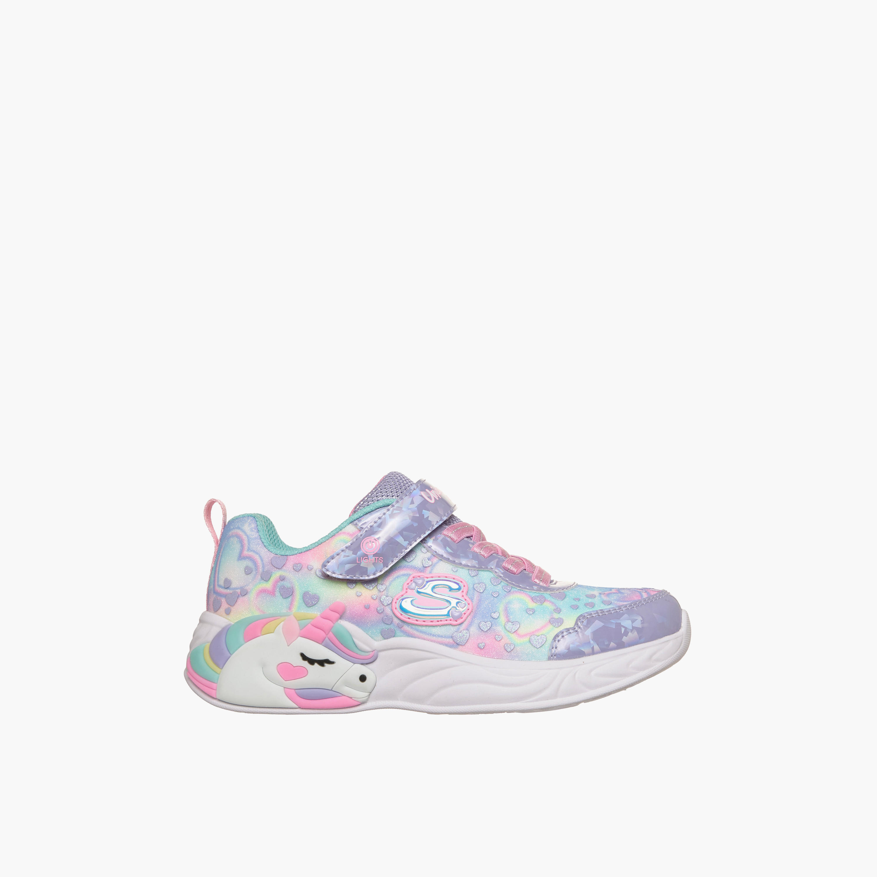 Skechers Girls UNICORN DREAMS Hook & Loop Sneakers-girls-shoes-sneakers-image-4