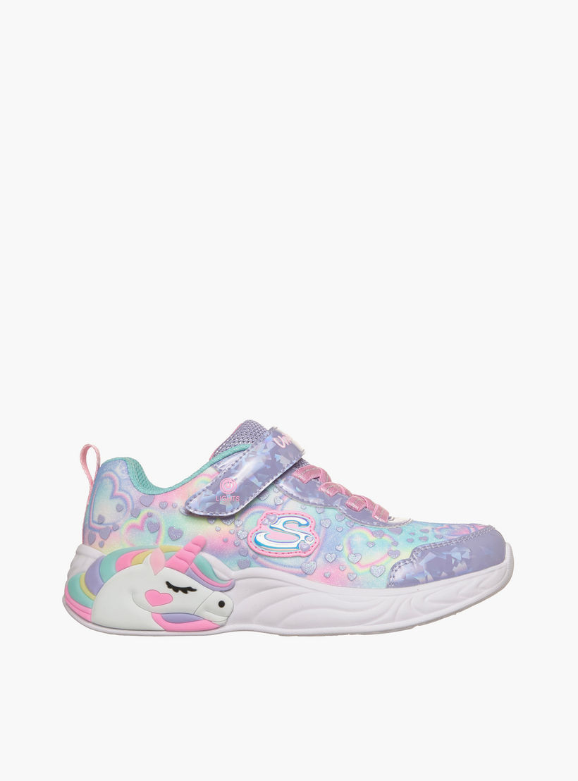 Skechers Girls UNICORN DREAMS Hook & Loop Sneakers-girls-shoes-sneakers-image-4