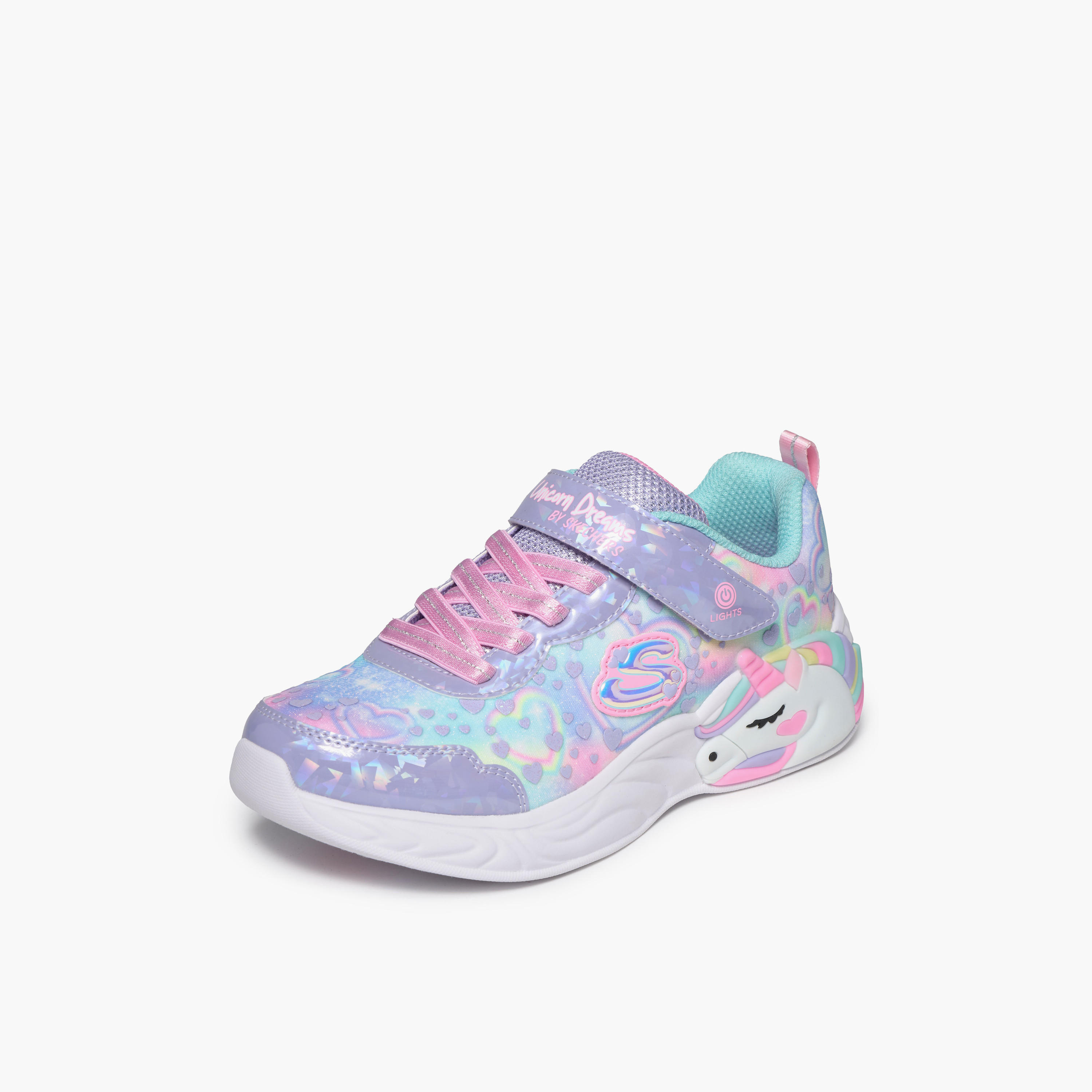 Skechers Girls UNICORN DREAMS Hook & Loop Sneakers-girls-shoes-sneakers-image-5