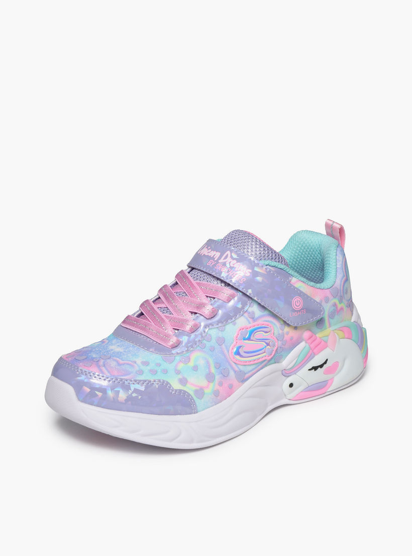 Skechers Girls UNICORN DREAMS Hook & Loop Sneakers-girls-shoes-sneakers-image-5