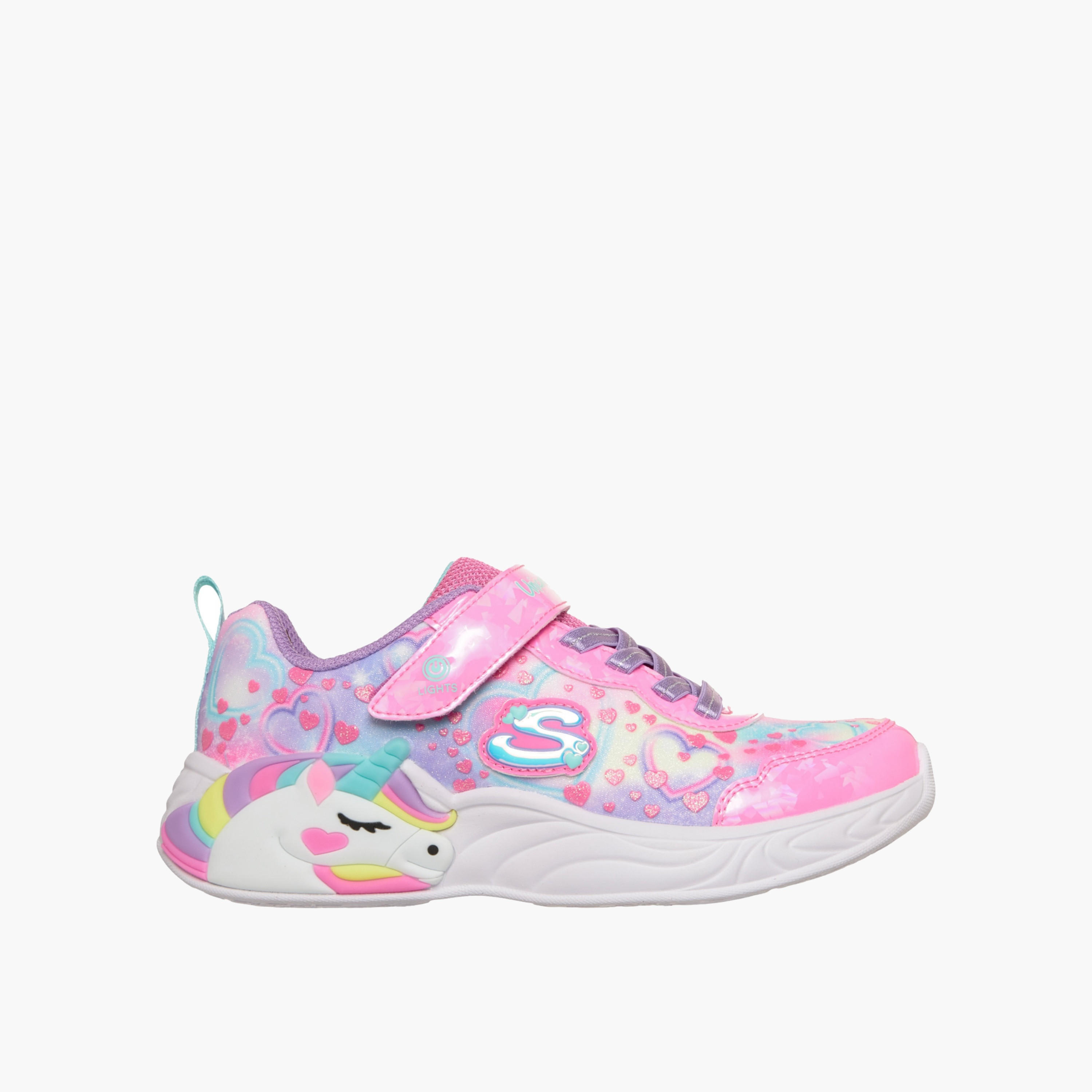 Skechers Girls UNICORN DREAMS Light-Up Sports Shoes-sports-girls-shoes-image-2