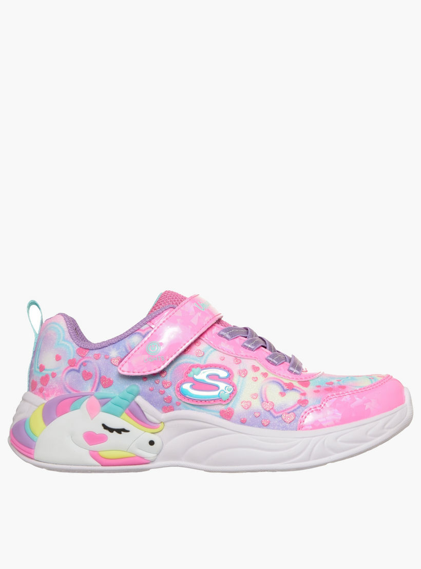 Skechers Girls UNICORN DREAMS Light-Up Sports Shoes-sports-girls-shoes-image-2