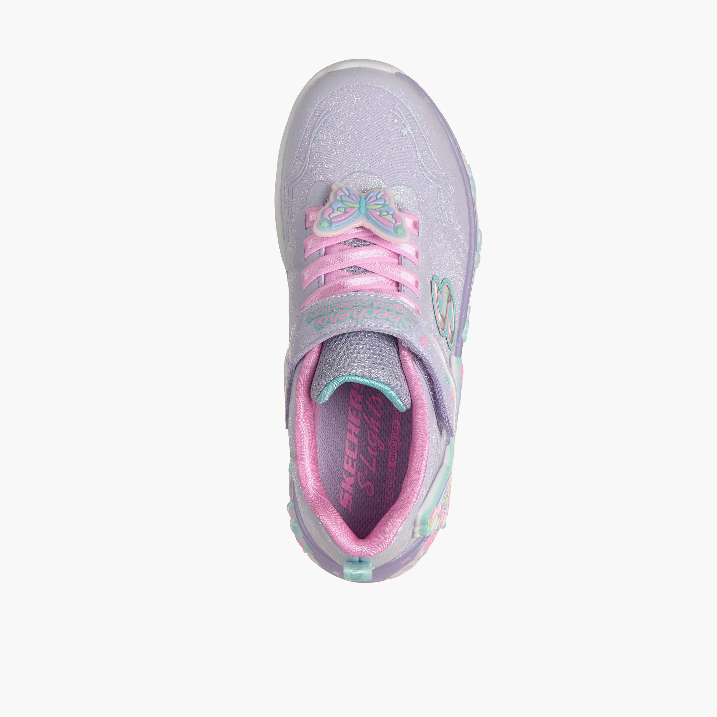 حذاء سنيكرز باترفلاي بليس بشريط إغلاق لاصق للبنات من سكيتشرز-girls-shoes-sneakers-image-3