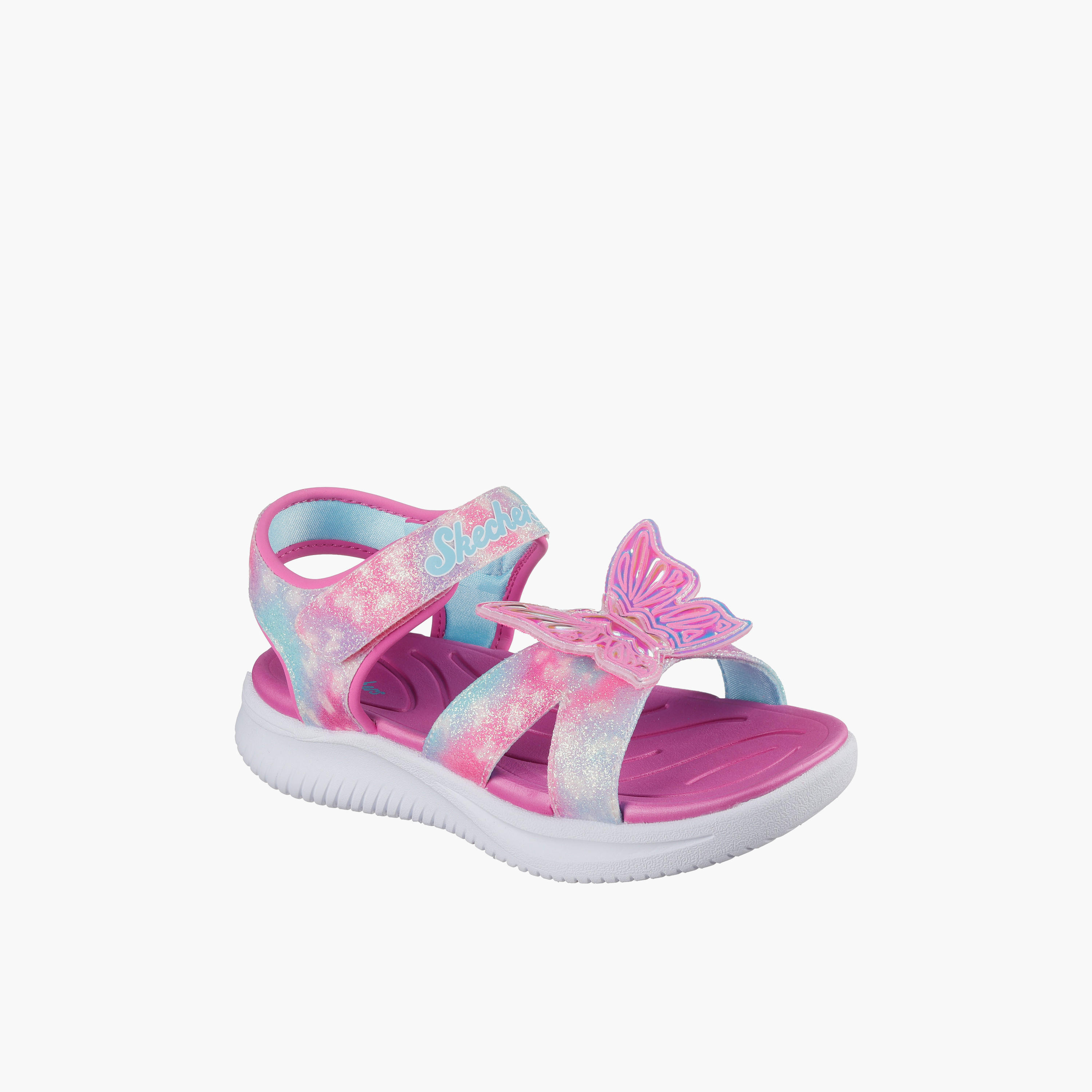 Skechers Girls JUMPSTERS Hook & Loop Light-Up Sandals - 303109L-PKMT-CP-girls-shoes-sandals-image-1