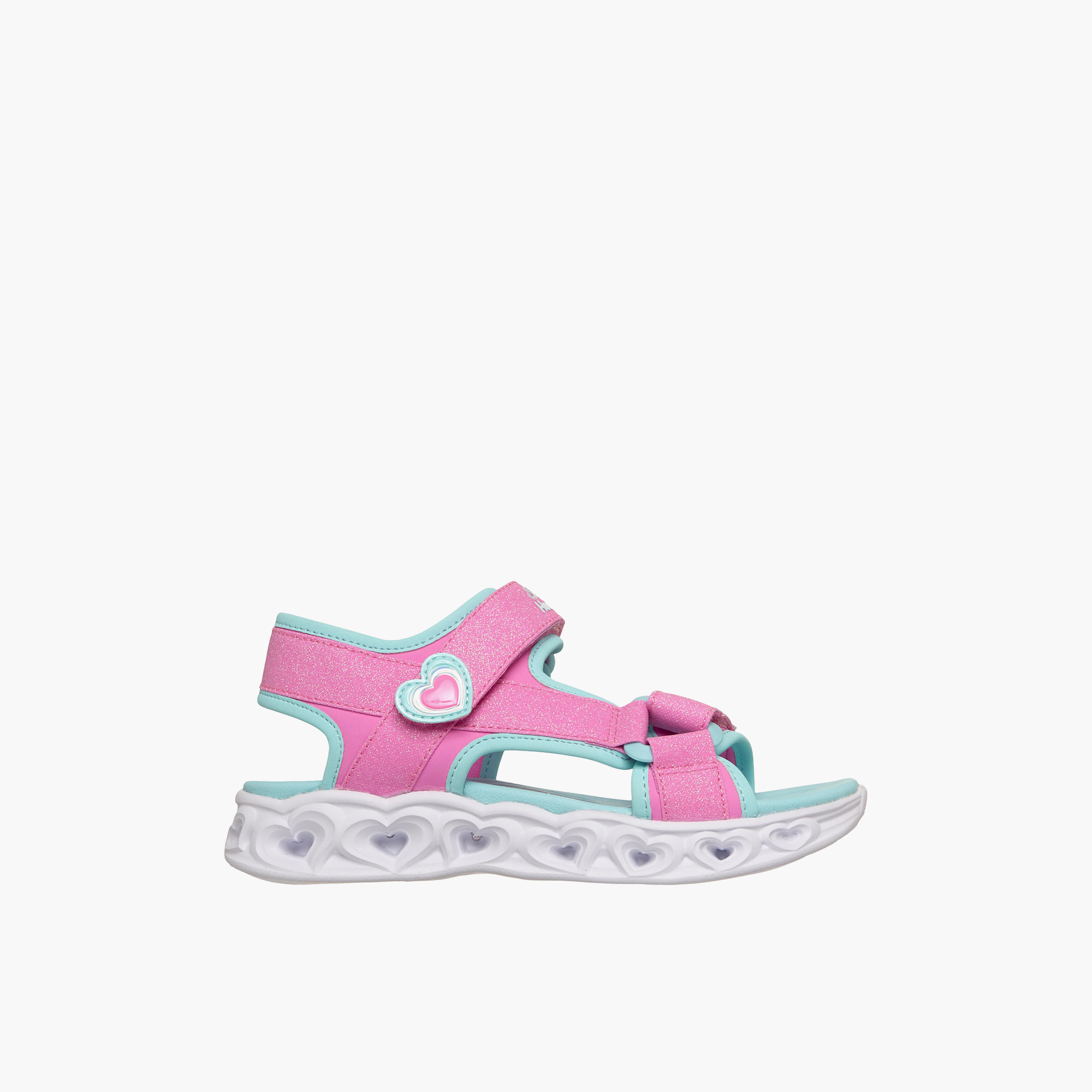 Skechers Girls HEART LIGHTS Hook & Loop Light-Up Sandals-girls-shoes-sandals-image-2