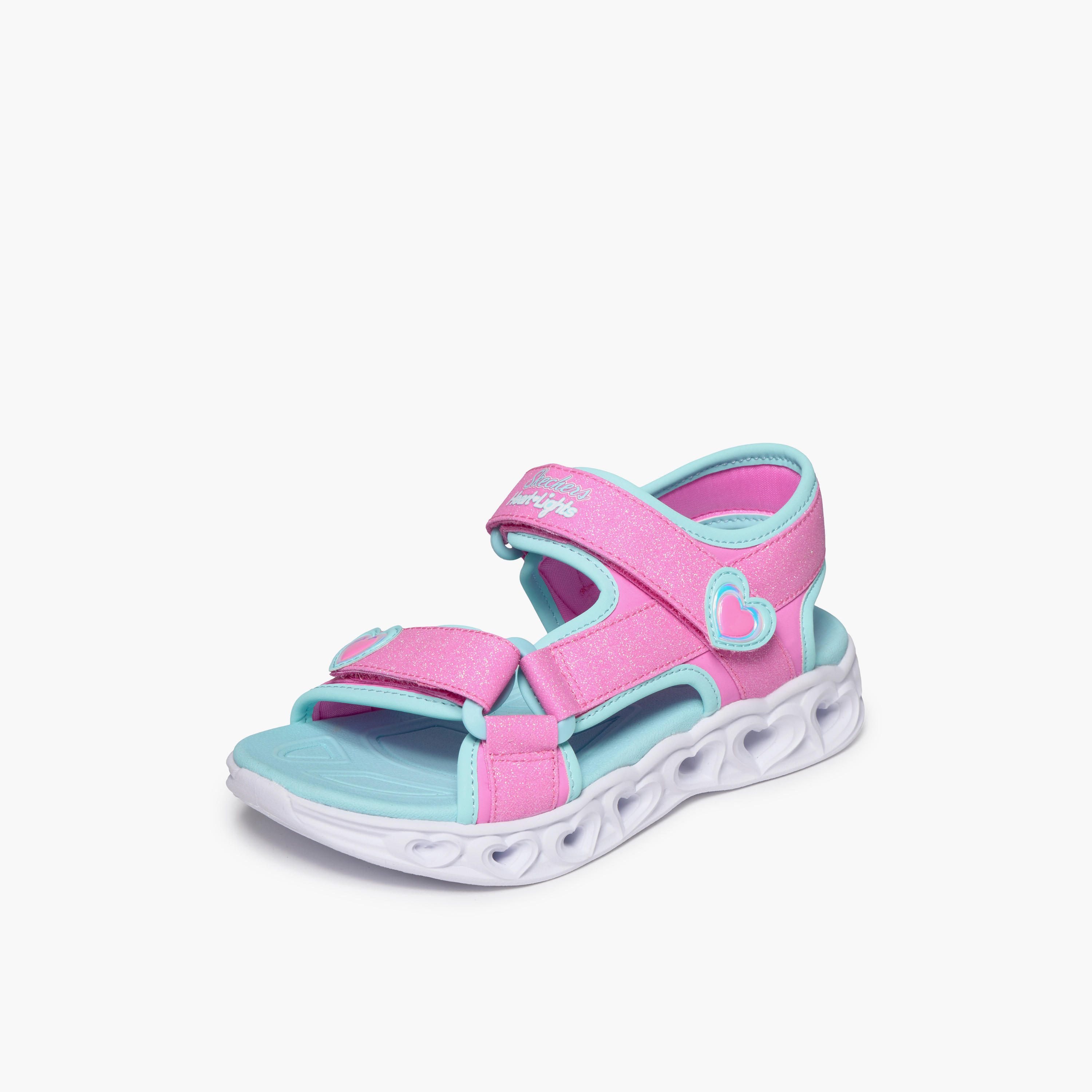 Skechers Girls HEART LIGHTS Hook & Loop Light-Up Sandals-girls-shoes-sandals-image-3