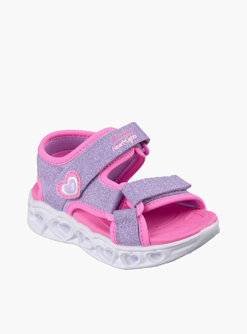 Skechers Girls HEART LIGHTS Hook & Loop Sandals-girls-shoes-sandals-image-1