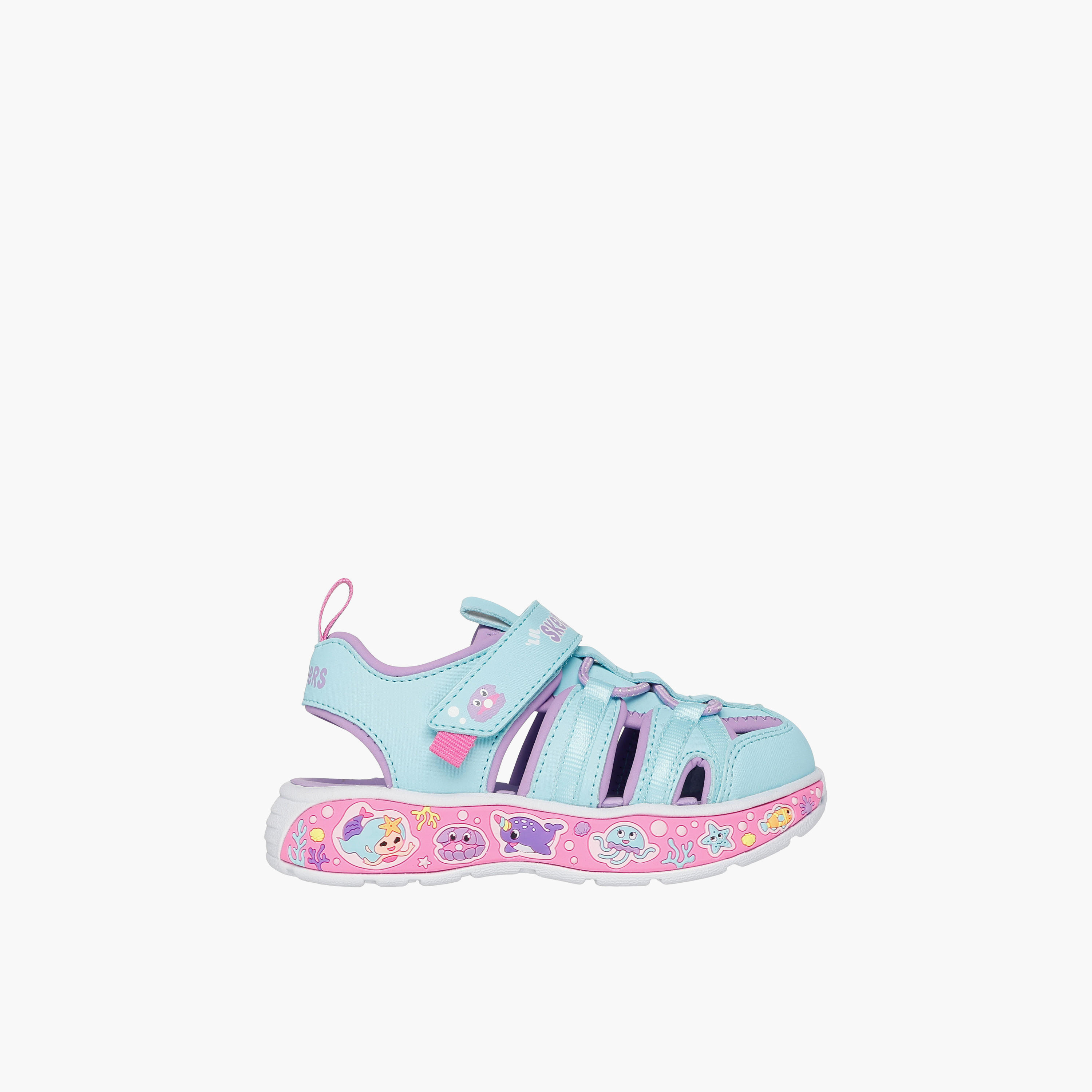 Skechers PLAY SCENE SPLASH Sandals with Hook & Loop Closure - 303162N-TQLV-CP-baby-girls-shoes-sandals-image-2