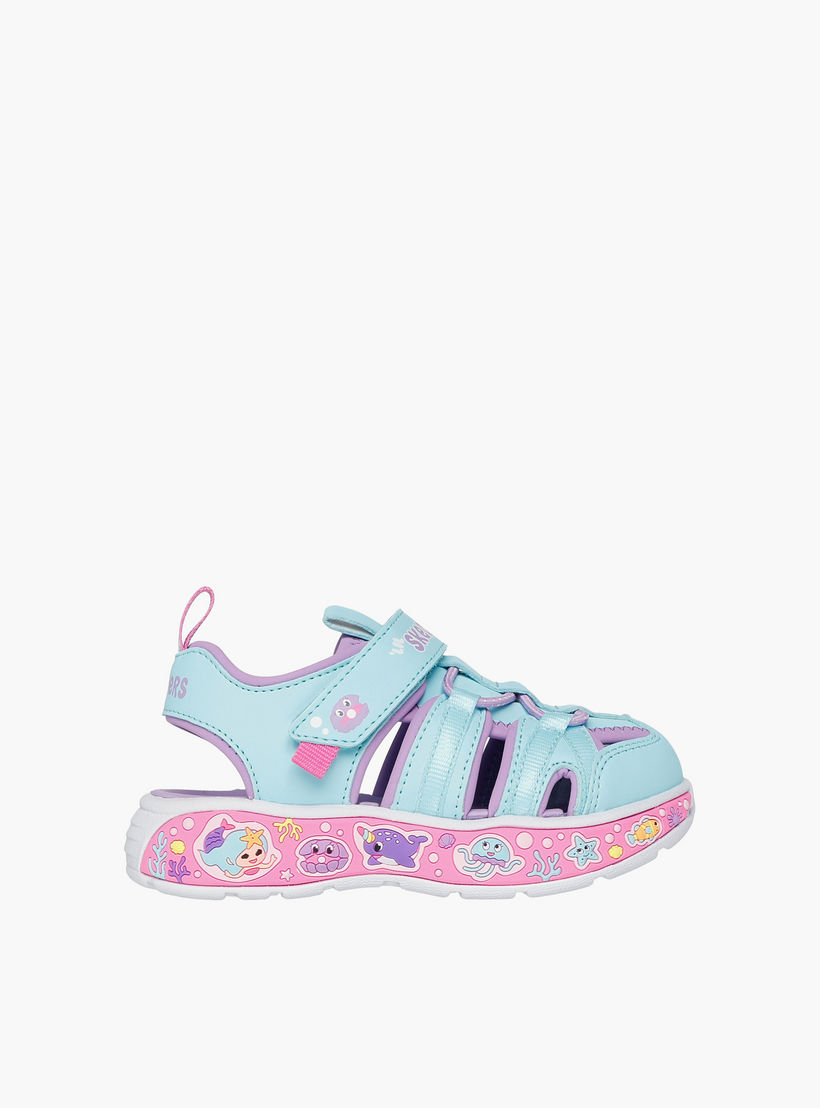 Skechers PLAY SCENE SPLASH Sandals with Hook & Loop Closure - 303162N-TQLV-CP-baby-girls-shoes-sandals-image-2