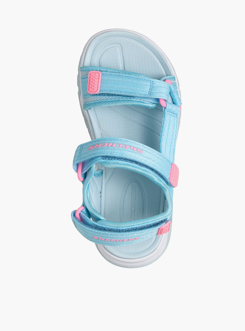 صندل مسطح بشريط إغلاق لاصق للبنات تريد سيكر من سكيتشرز-girls-shoes-sandals-image-2