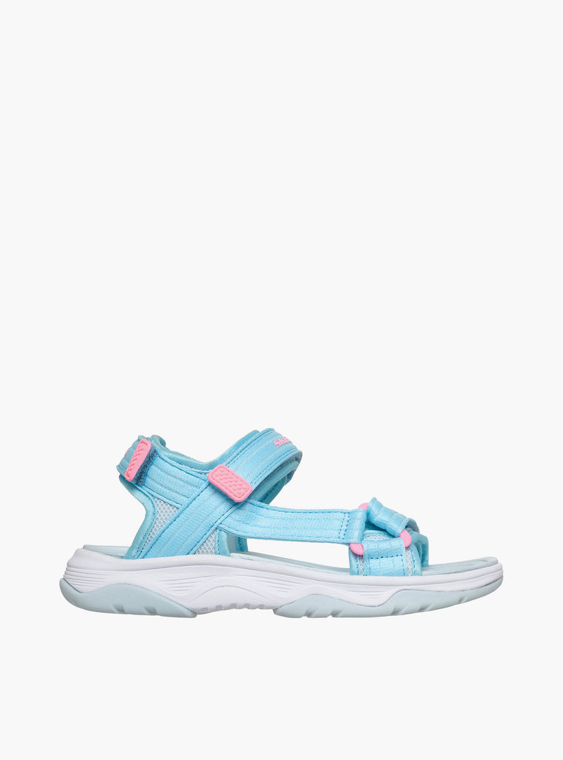 صندل مسطح بشريط إغلاق لاصق للبنات تريد سيكر من سكيتشرز-girls-shoes-sandals-image-3