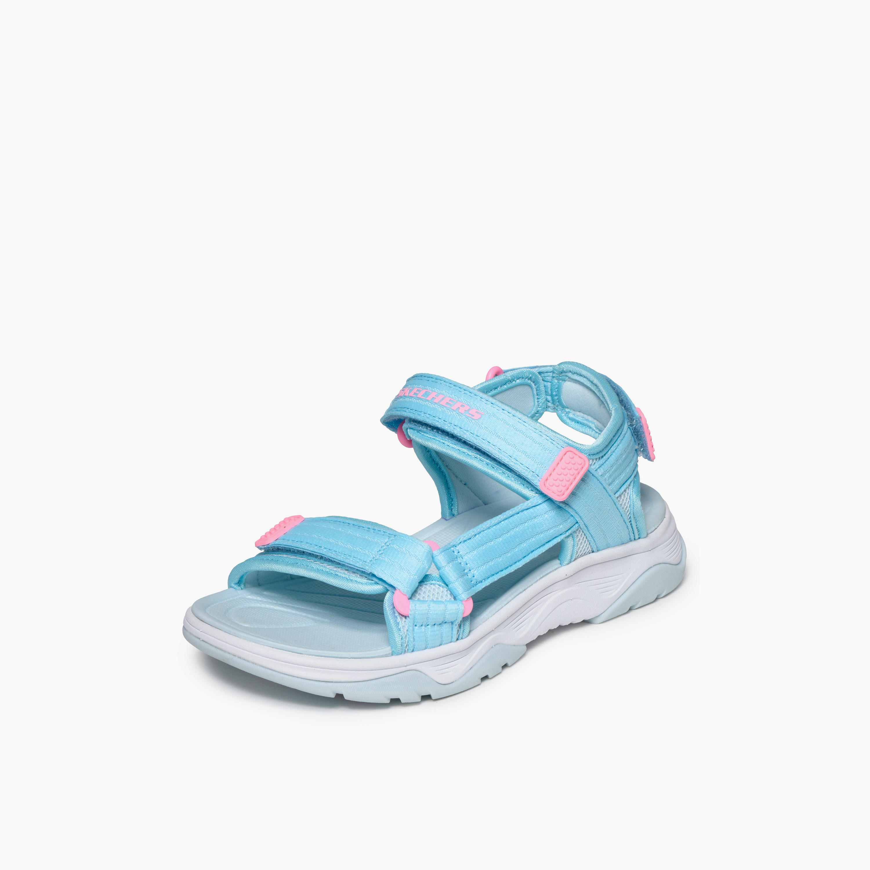 صندل مسطح بشريط إغلاق لاصق للبنات تريد سيكر من سكيتشرز-girls-shoes-sandals-image-4