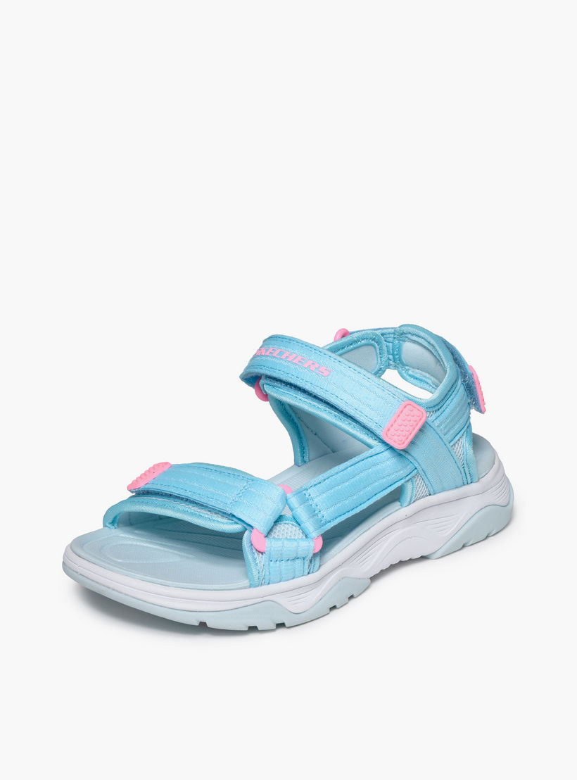 صندل مسطح بشريط إغلاق لاصق للبنات تريد سيكر من سكيتشرز-girls-shoes-sandals-image-4