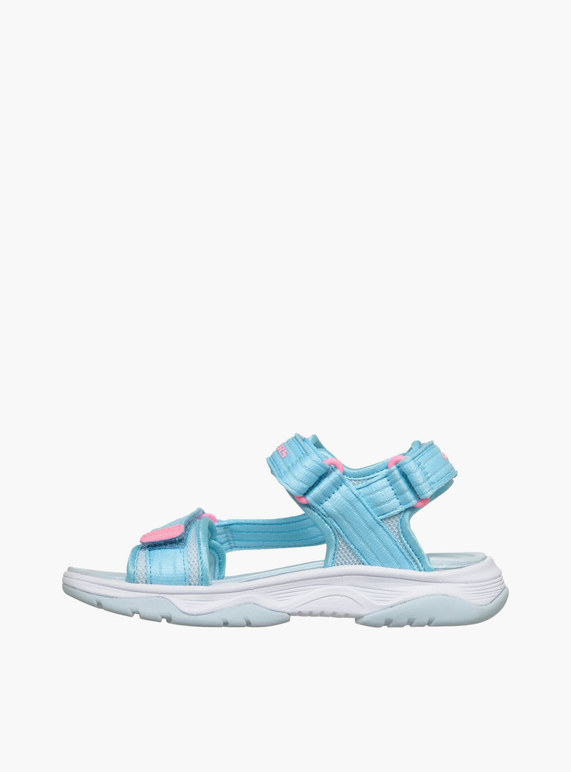 صندل مسطح بشريط إغلاق لاصق للبنات تريد سيكر من سكيتشرز-girls-shoes-sandals-image-5