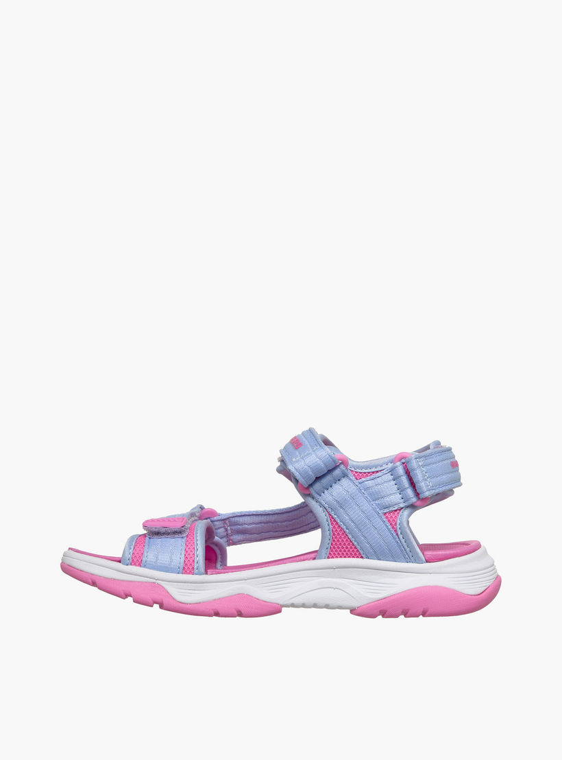 صندل مسطح بشريط إغلاق لاصق للبنات تريد سيكر من سكيتشرز-girls-shoes-sandals-image-5