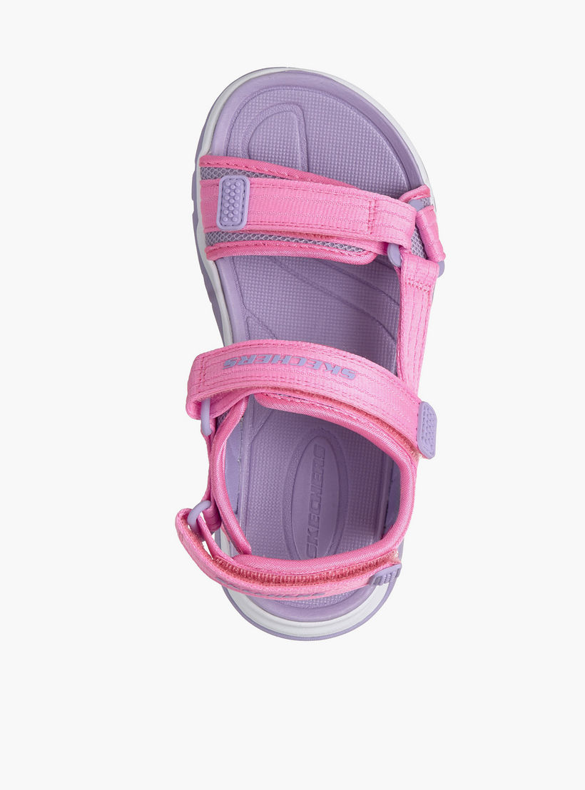 صندل مسطح بشريط إغلاق لاصق للبنات تريد سيكر من سكيتشرز-girls-shoes-sandals-image-2