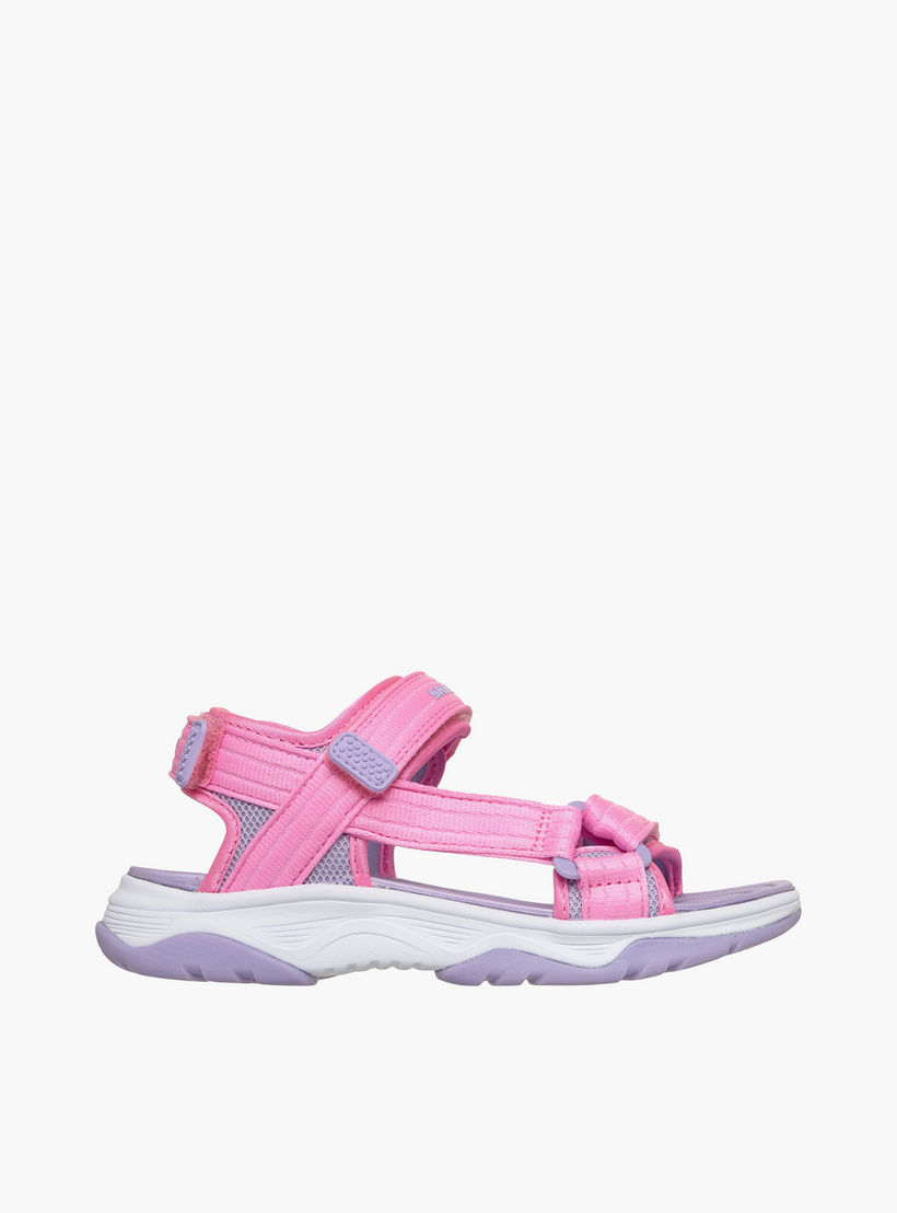 صندل مسطح بشريط إغلاق لاصق للبنات تريد سيكر من سكيتشرز-girls-shoes-sandals-image-3