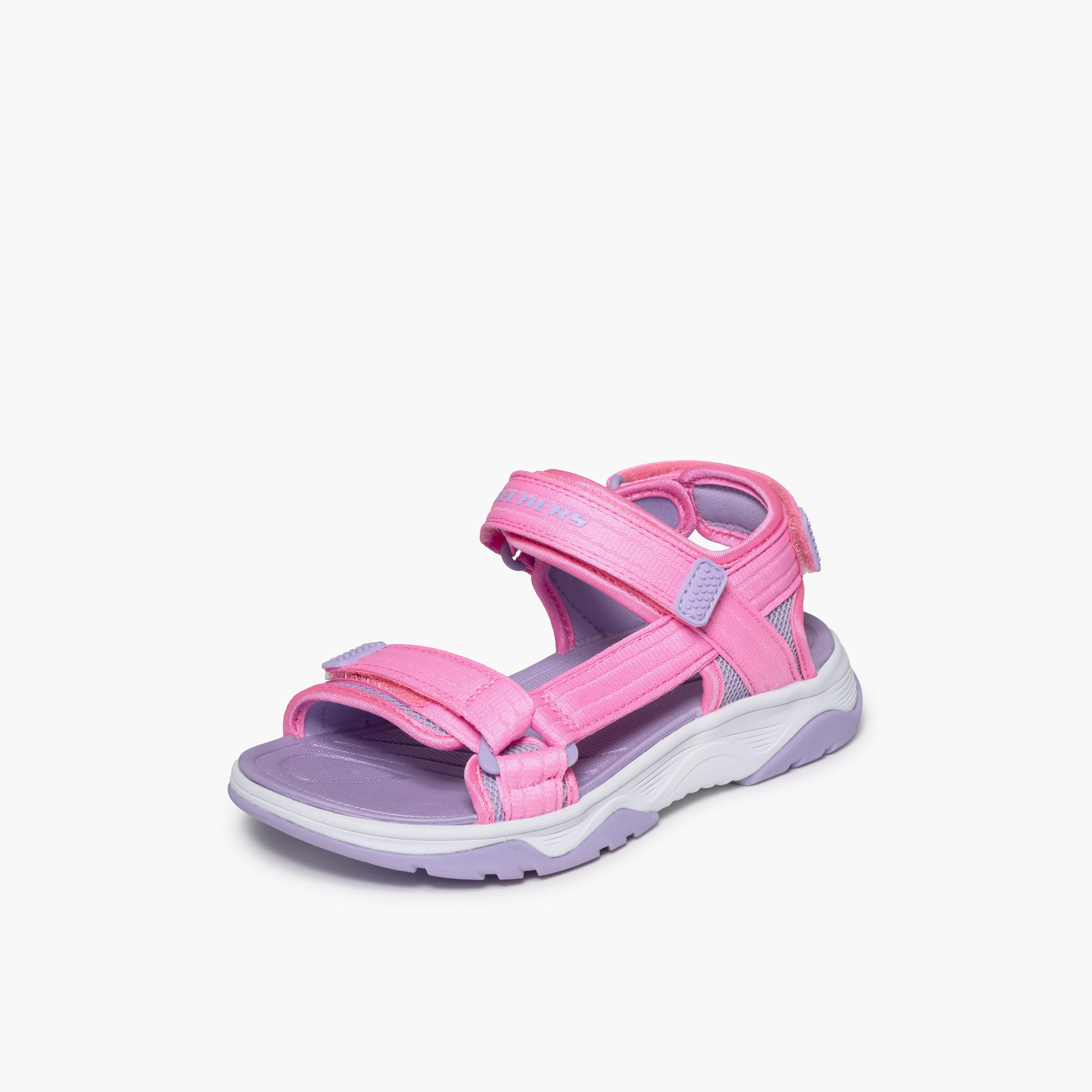 صندل مسطح بشريط إغلاق لاصق للبنات تريد سيكر من سكيتشرز-girls-shoes-sandals-image-4