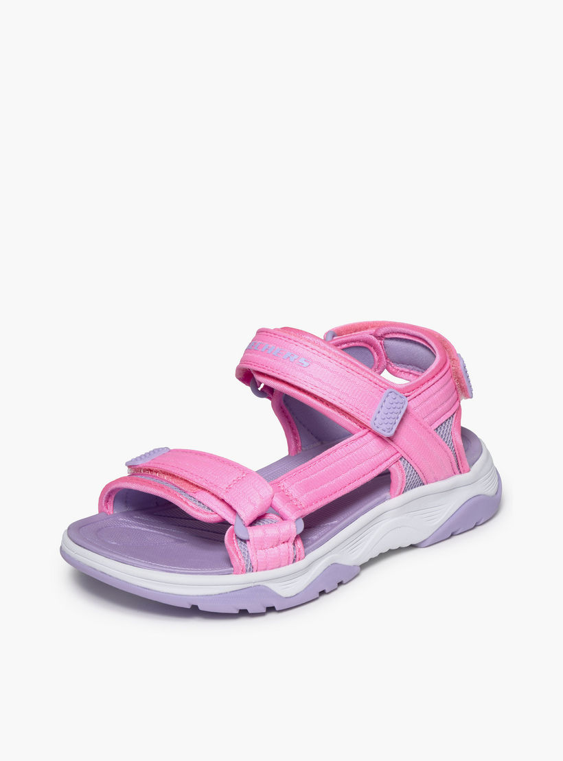 صندل مسطح بشريط إغلاق لاصق للبنات تريد سيكر من سكيتشرز-girls-shoes-sandals-image-4