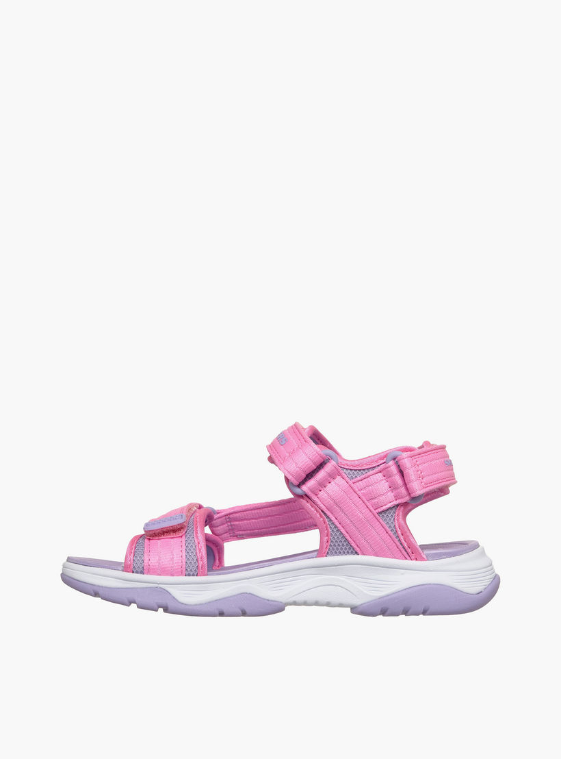 صندل مسطح بشريط إغلاق لاصق للبنات تريد سيكر من سكيتشرز-girls-shoes-sandals-image-5