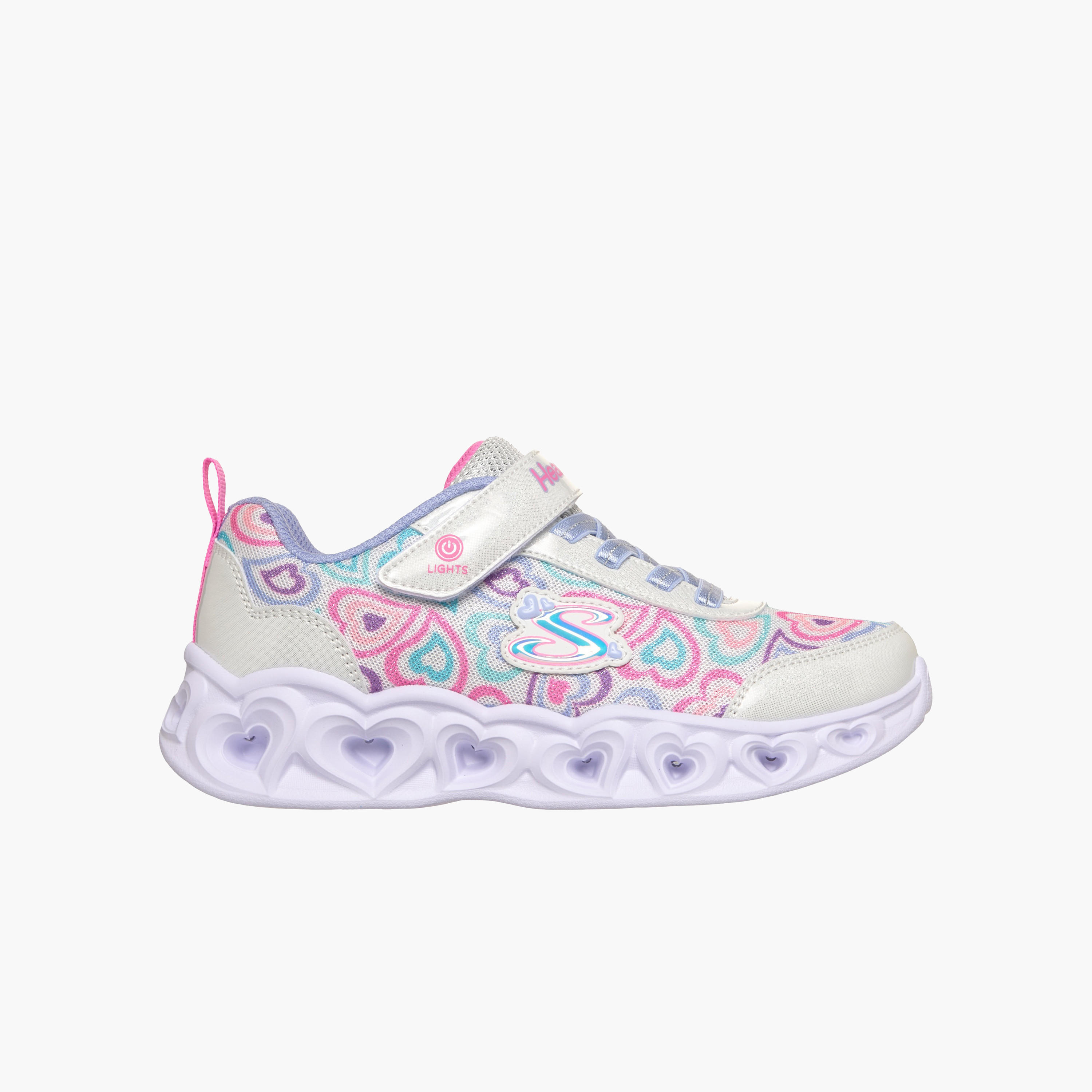 Skechers Girls Light-Up Hook & Loop Sports Shoes-girls-shoes-sneakers-image-1