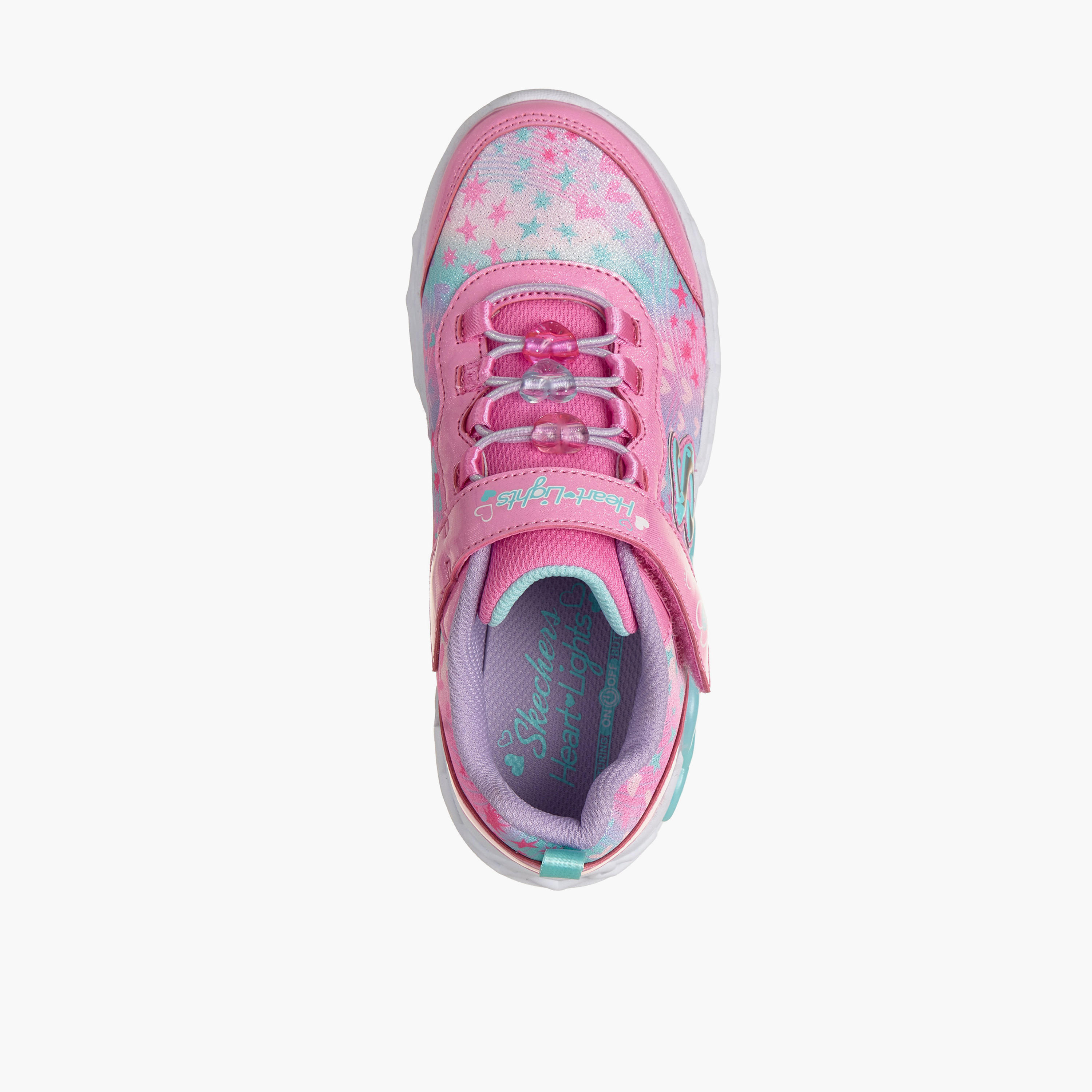 Skechers Girls INFINITE HEART LIGHTS Hook & Loop Sneakers-girls-shoes-sneakers-image-2