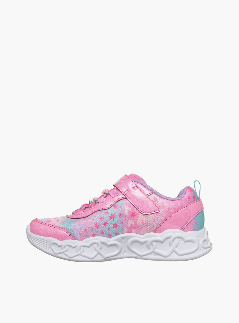 Skechers Girls INFINITE HEART LIGHTS Hook & Loop Sneakers-girls-shoes-sneakers-image-4