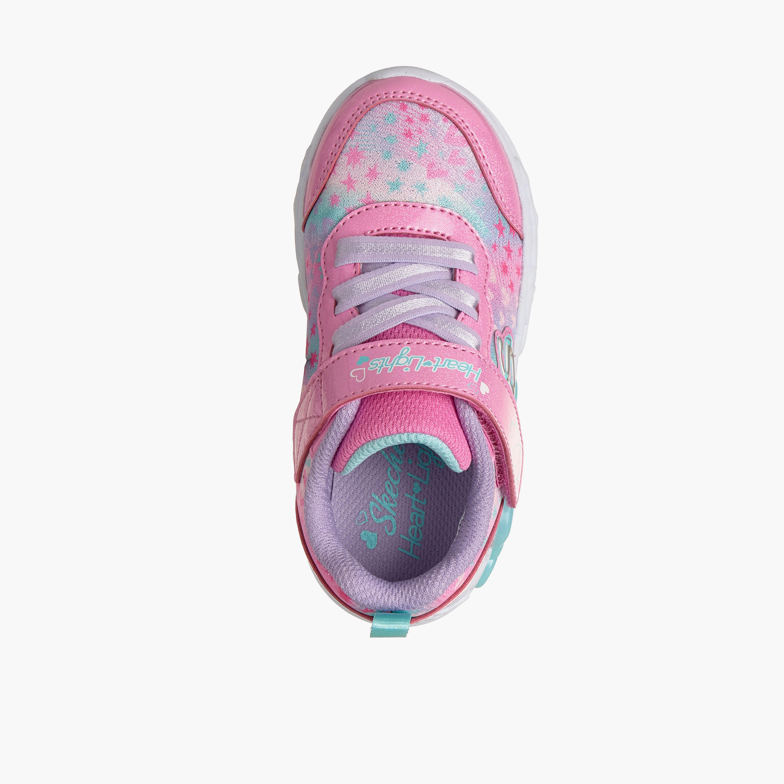 Skechers Girls INFINITE HEART LIGHTS Hook & Loop Light-Up Ankle Sneakers-girls-shoes-sneakers-image-3