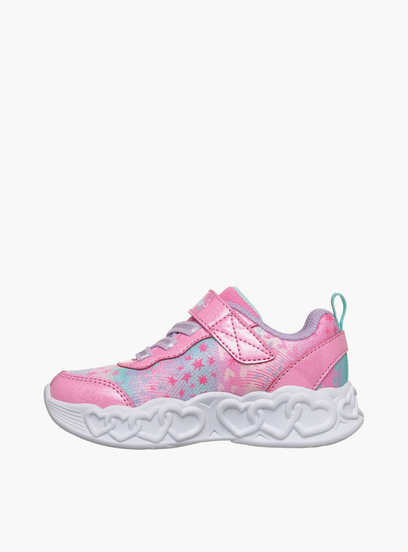 Skechers Girls INFINITE HEART LIGHTS Hook & Loop Light-Up Ankle Sneakers-girls-shoes-sneakers-image-6