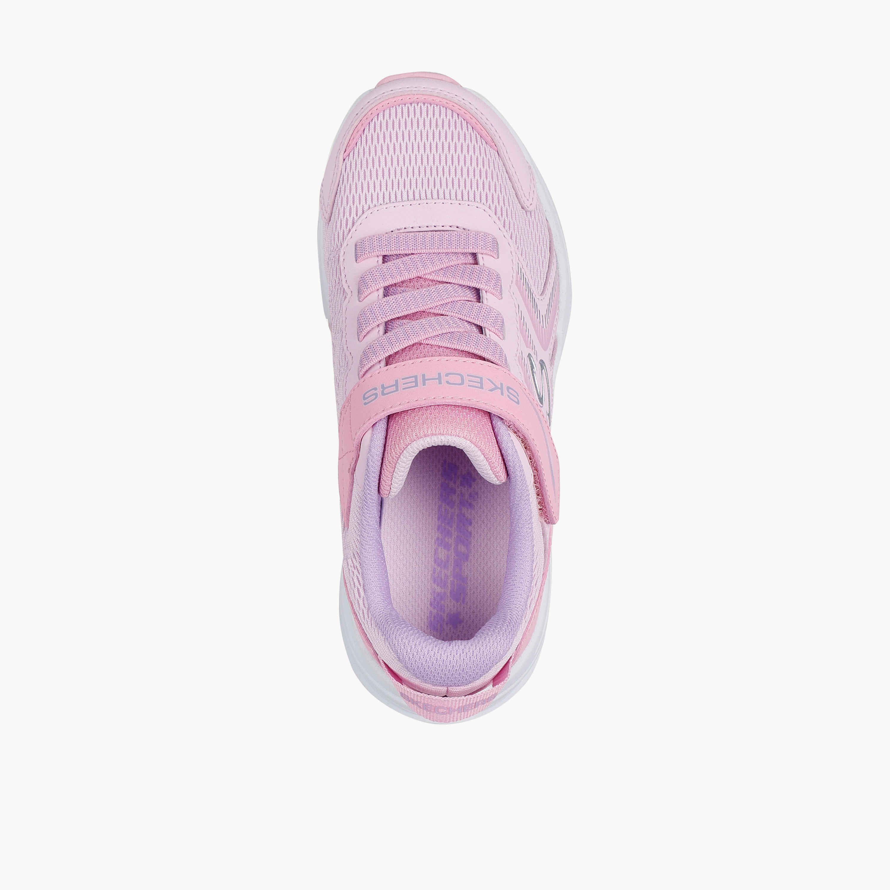 حذاء رياضي بشريط إغلاق لاصق ميكروسبيك تريد للبنات من سكيتشرز-girls-shoes-sneakers-image-3