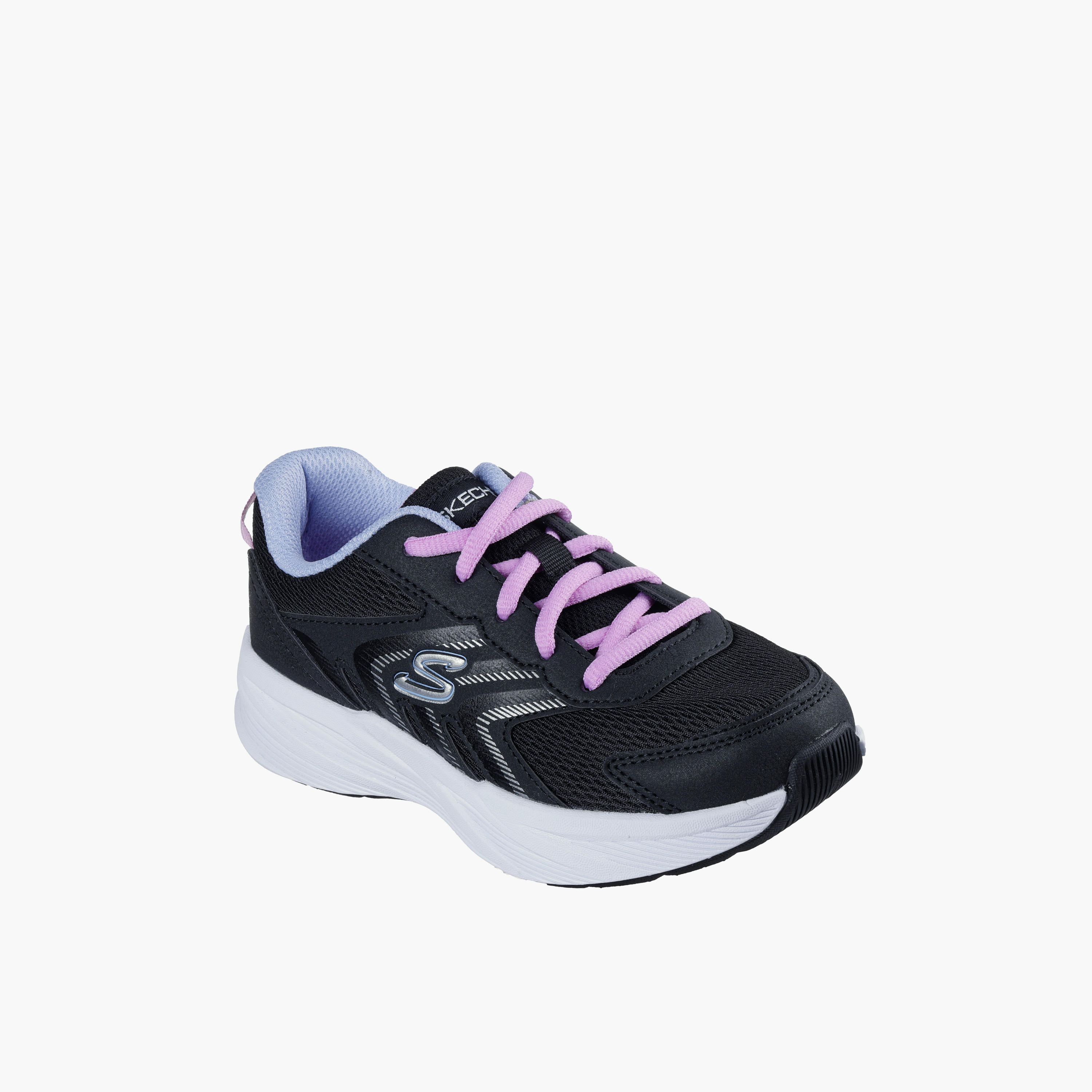 Skechers Girls Microspec Tread Lace-Up Sneakers-girls-shoes-sneakers-image-1