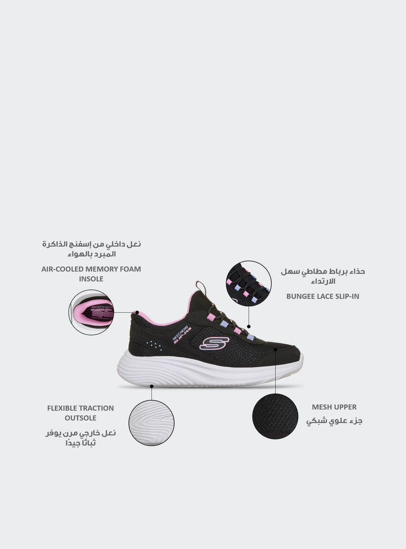Skechers Girls Bounder Pro Slip-On Ankle Sneakers-girls-shoes-sneakers-image-2