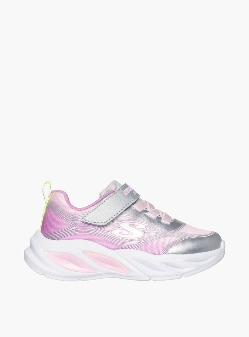 Skechers Girls Hook & Loop Light-Up Sports Shoes-baby-girls-shoes-closedshoes-image-2