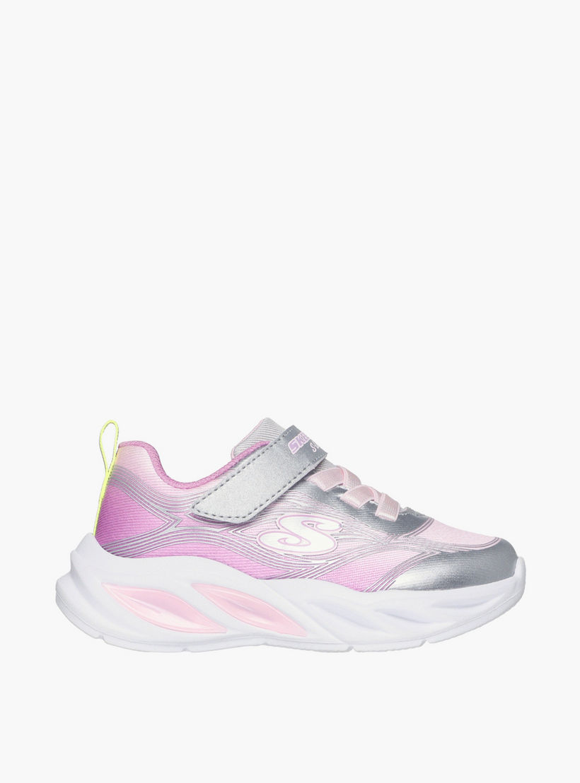 Skechers Girls Hook & Loop Light-Up Sports Shoes-baby-girls-shoes-closedshoes-image-3