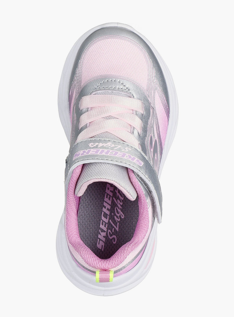 Skechers Girls Hook & Loop Light-Up Sports Shoes-baby-girls-shoes-closedshoes-image-4
